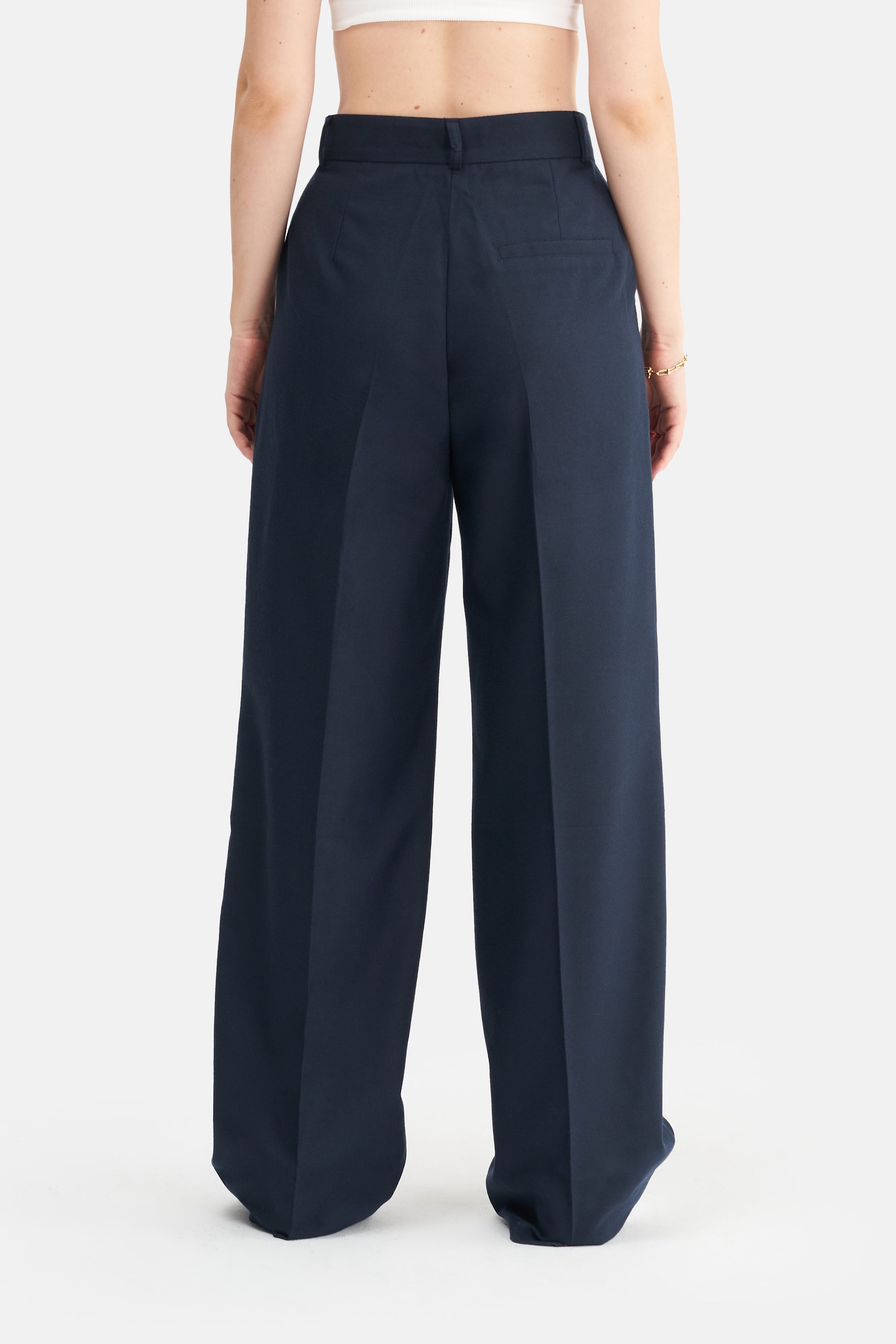 Mesfeno Women's High Waist Stretch Double Pleat Palazzo Pants