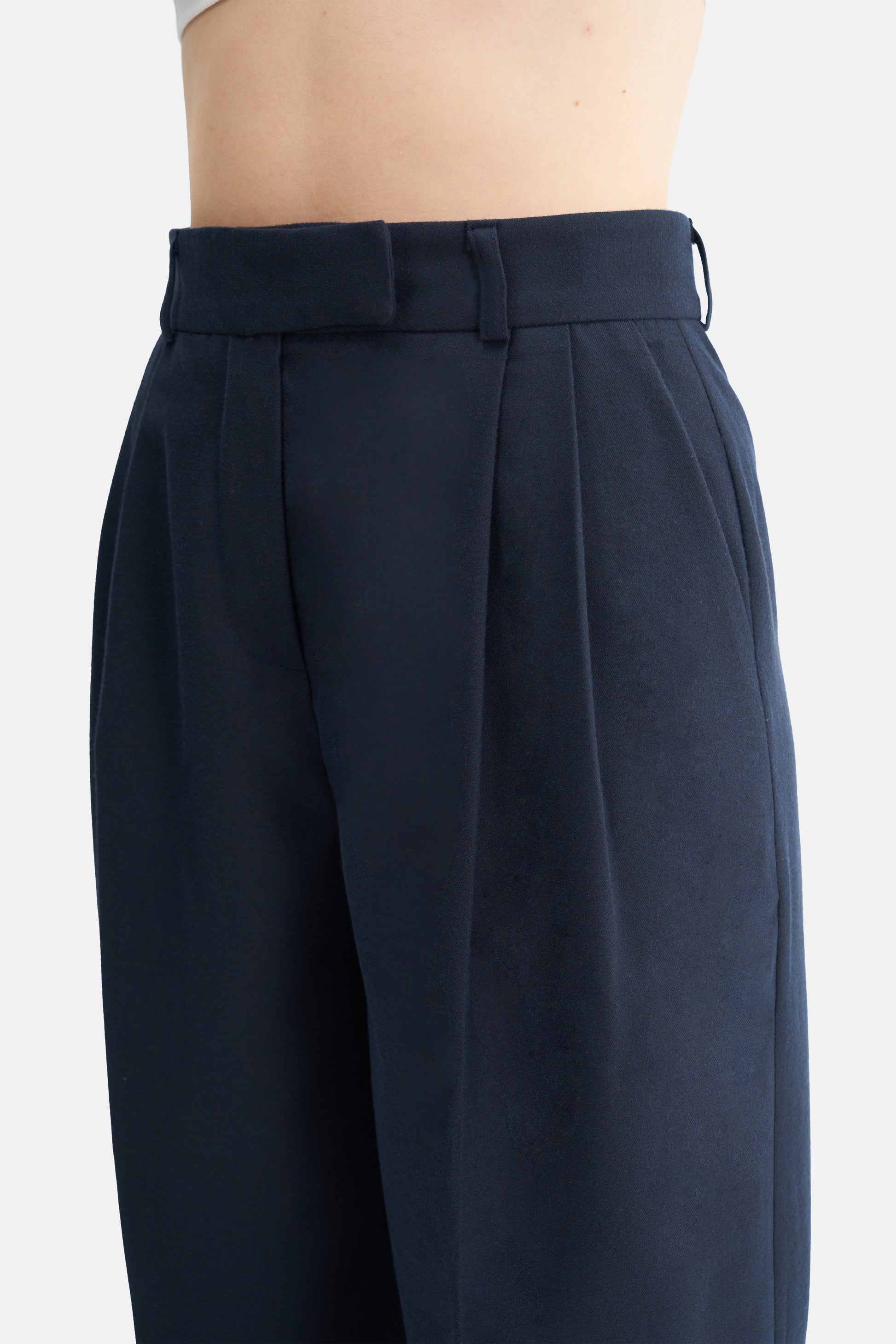 Mesfeno Women's High Waist Stretch Double Pleat Palazzo Pants