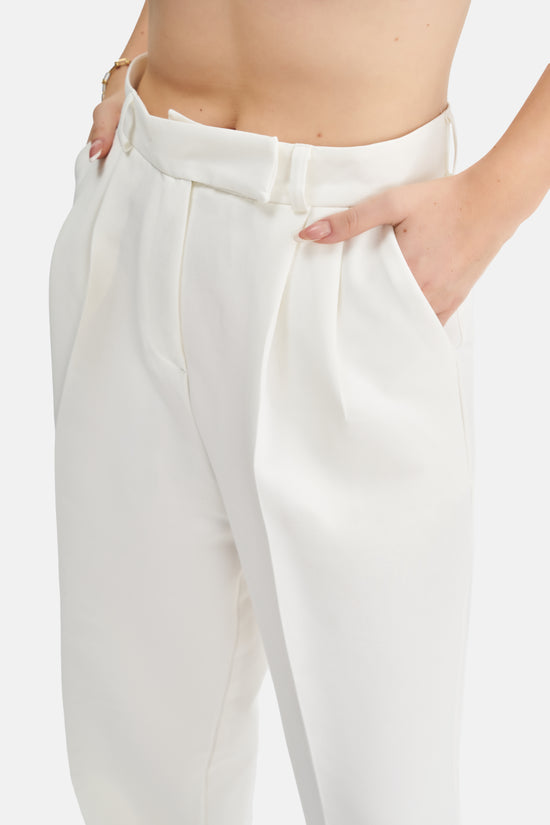 Mesfeno Women's High Waist Stretch Double Pleat Palazzo Pants