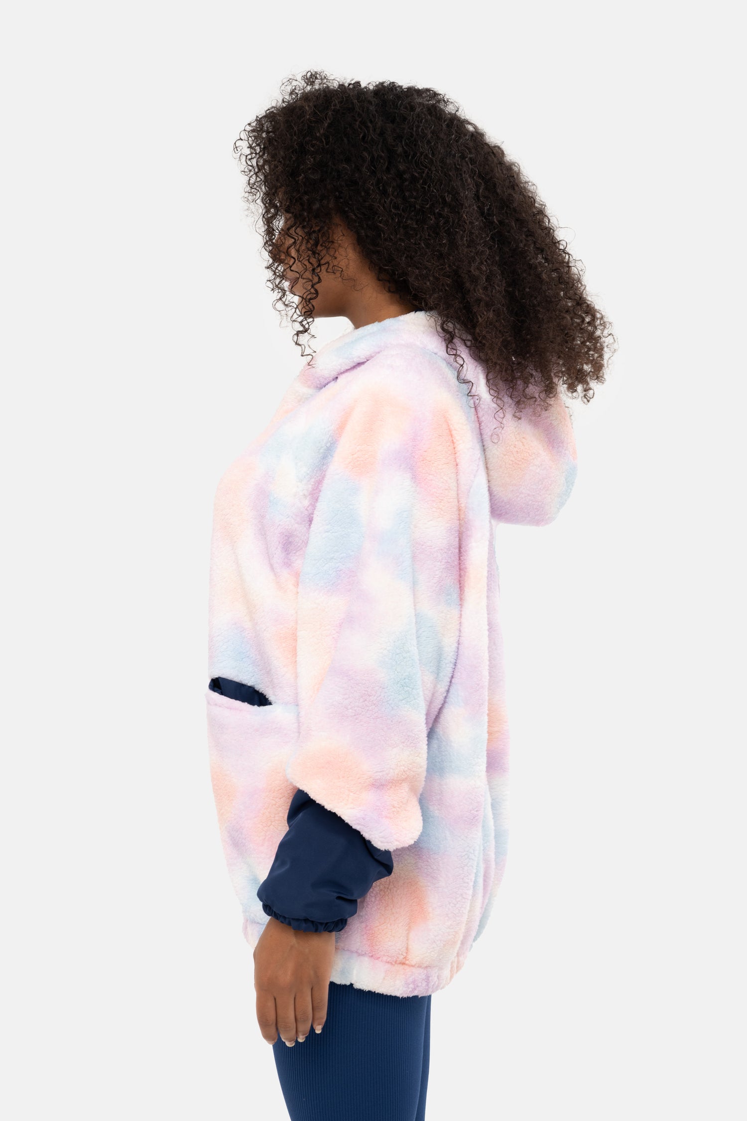 Mesfeno Oversized Plush Welsoft Half-Zip Women's Sweatshirt