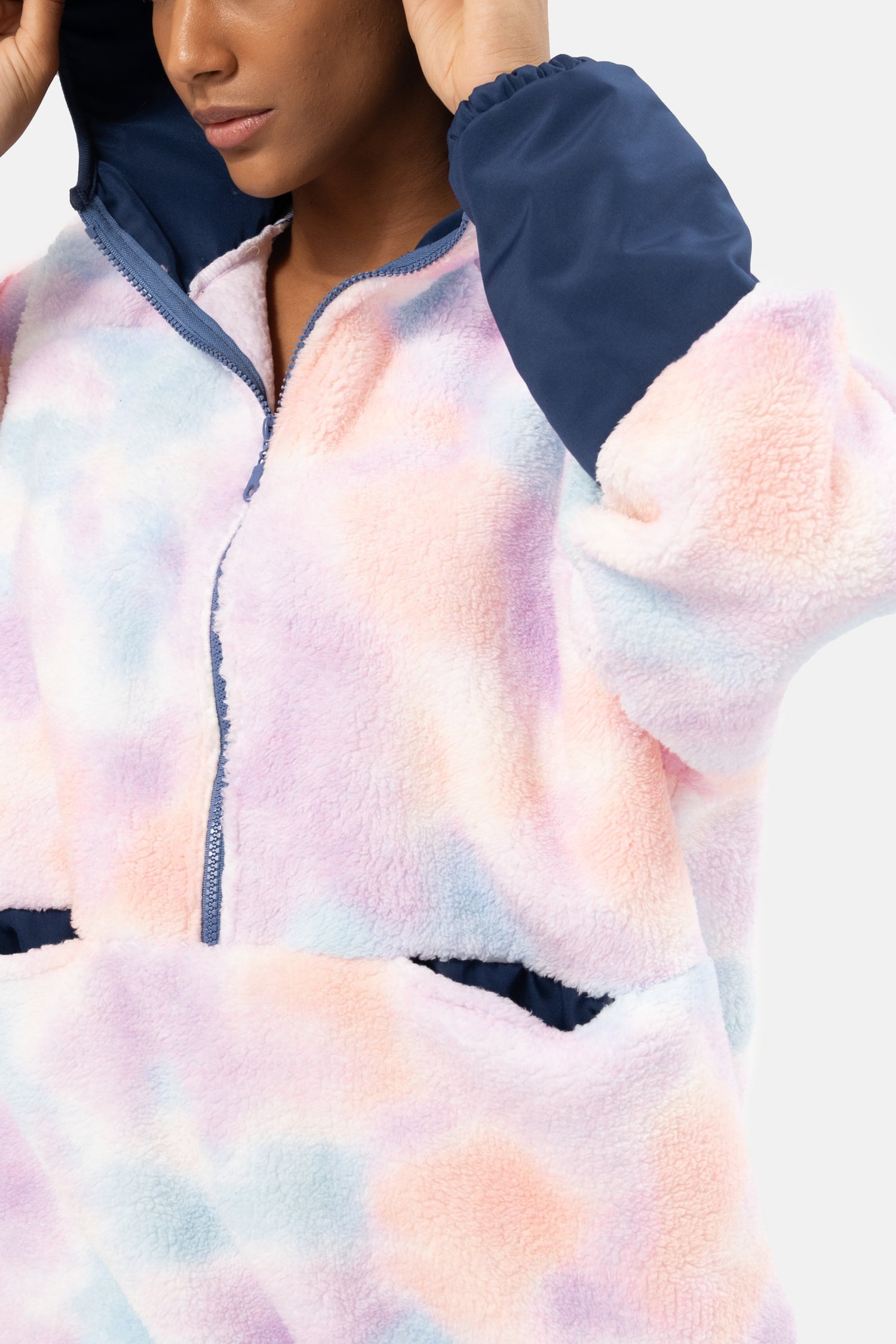 Mesfeno Oversized Plush Welsoft Half-Zip Women's Sweatshirt