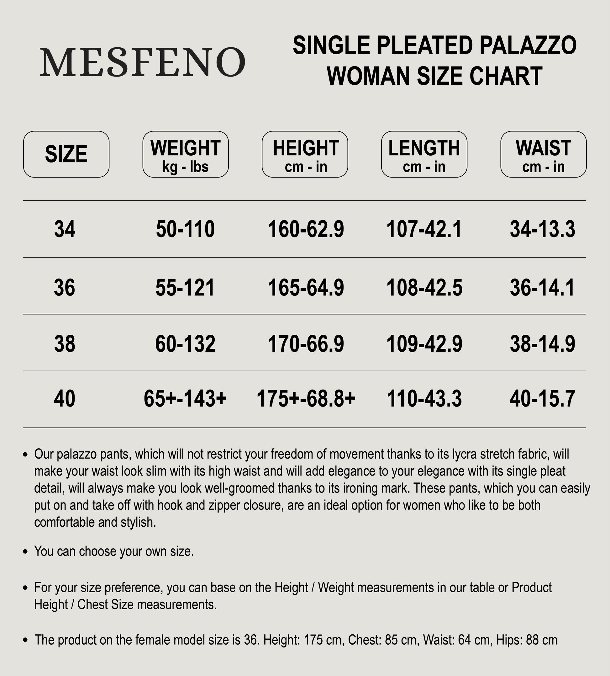 Mesfeno Women's High-Waisted Stretch Single-Pleat Palazzo Pants