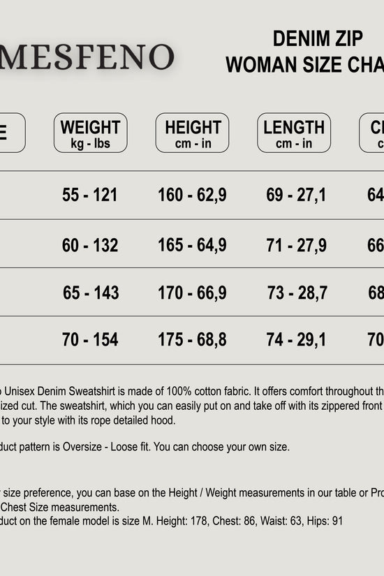 Mesfeno Hooded Denim Fabric Women's Sweatshirt