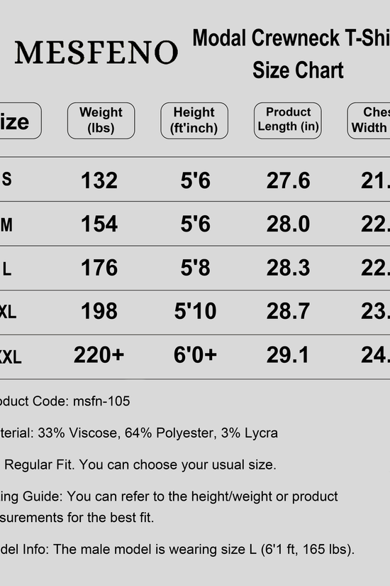 Modal Fabric Regular Fit Crew Neck T-Shirt