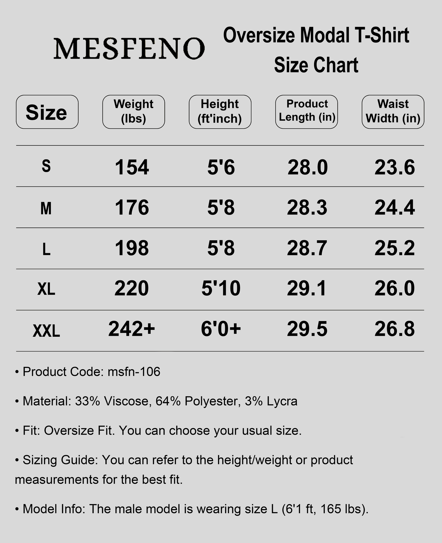 Oversized Long Sleeve Stretch Modal Men's T-Shirt