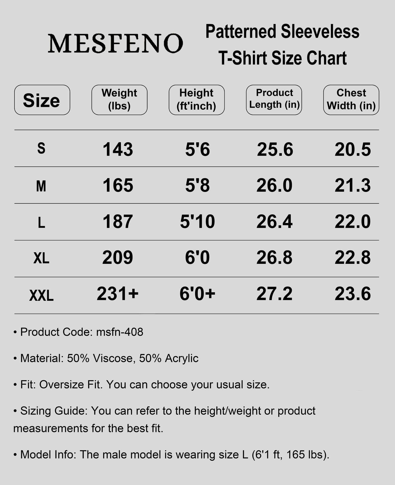 Patterned Oversized Sleeveless Knit Men's T-Shirt