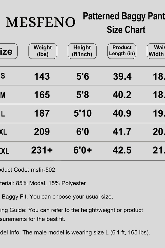 Suede Patterned Modal Baggy Men's Pants