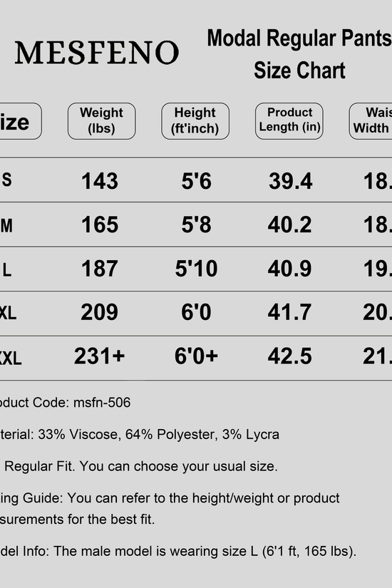 Stretch Modal Fabric Regular Fit Men's Trousers