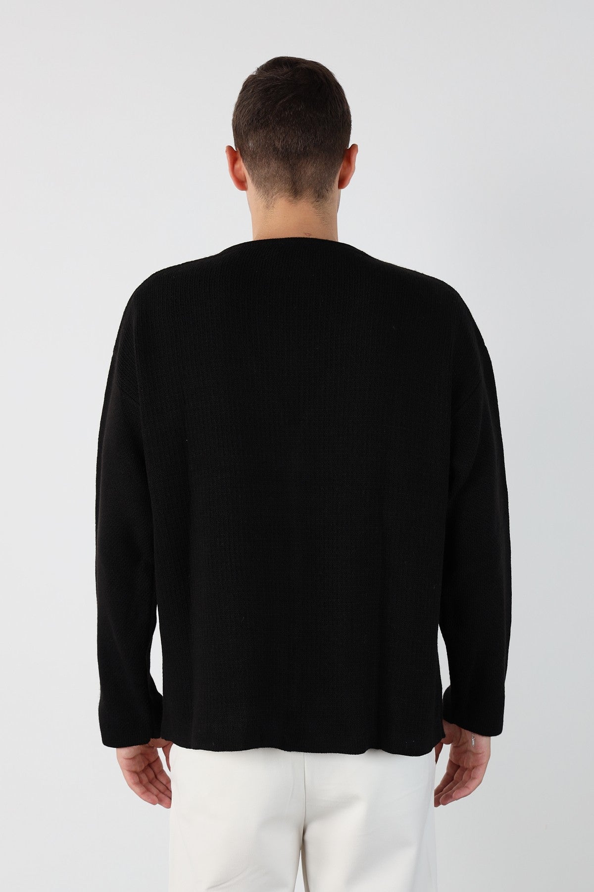 Oversize Buttoned Knit Cardigan