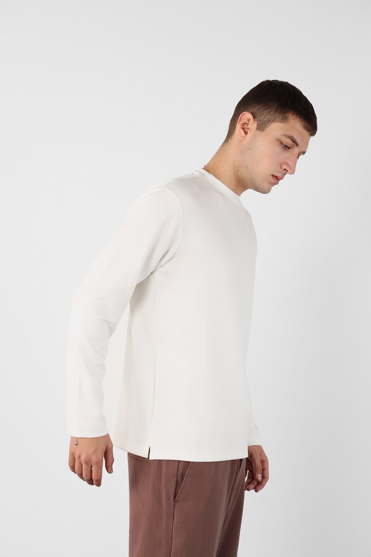 Regular Flexible Modal Fabric Mens Sweatshirt