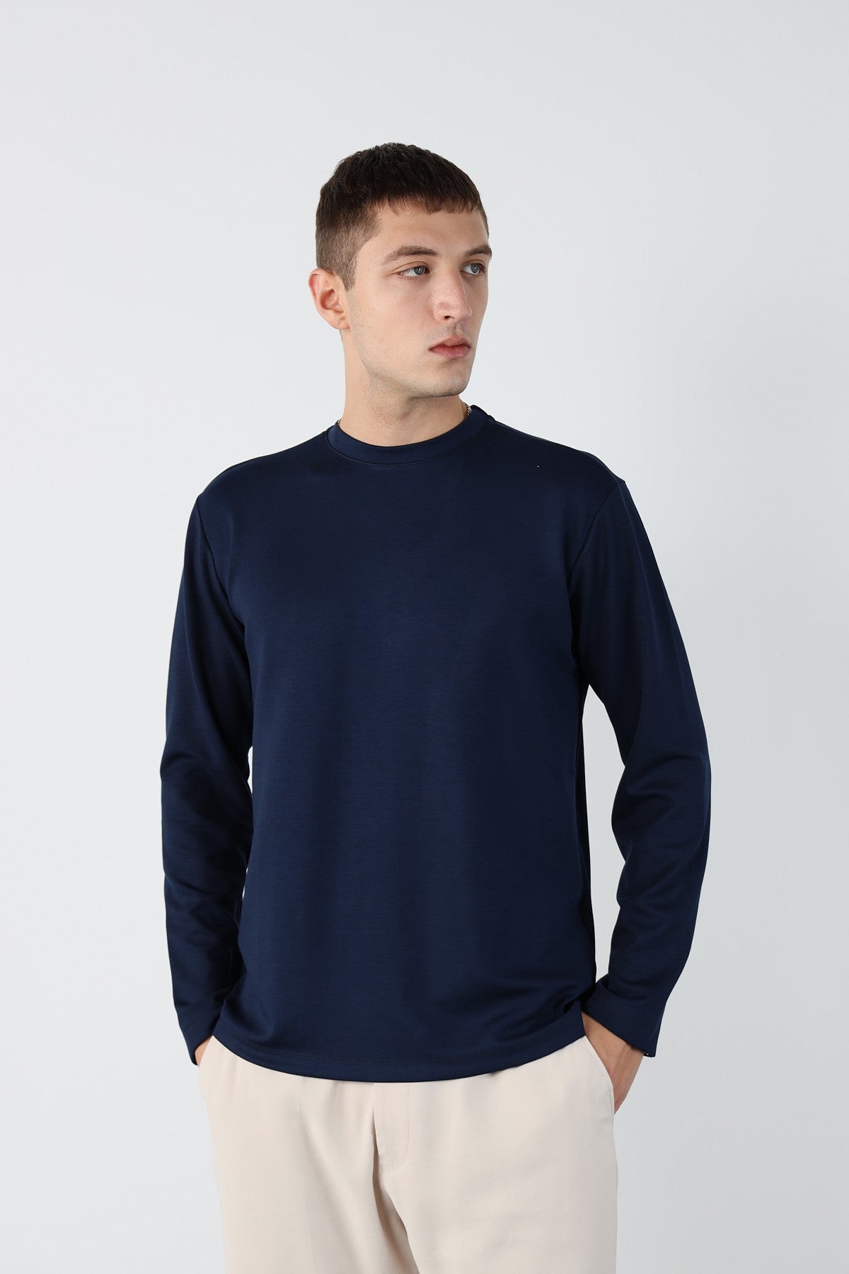 Regular Flexible Modal Fabric Mens Sweatshirt