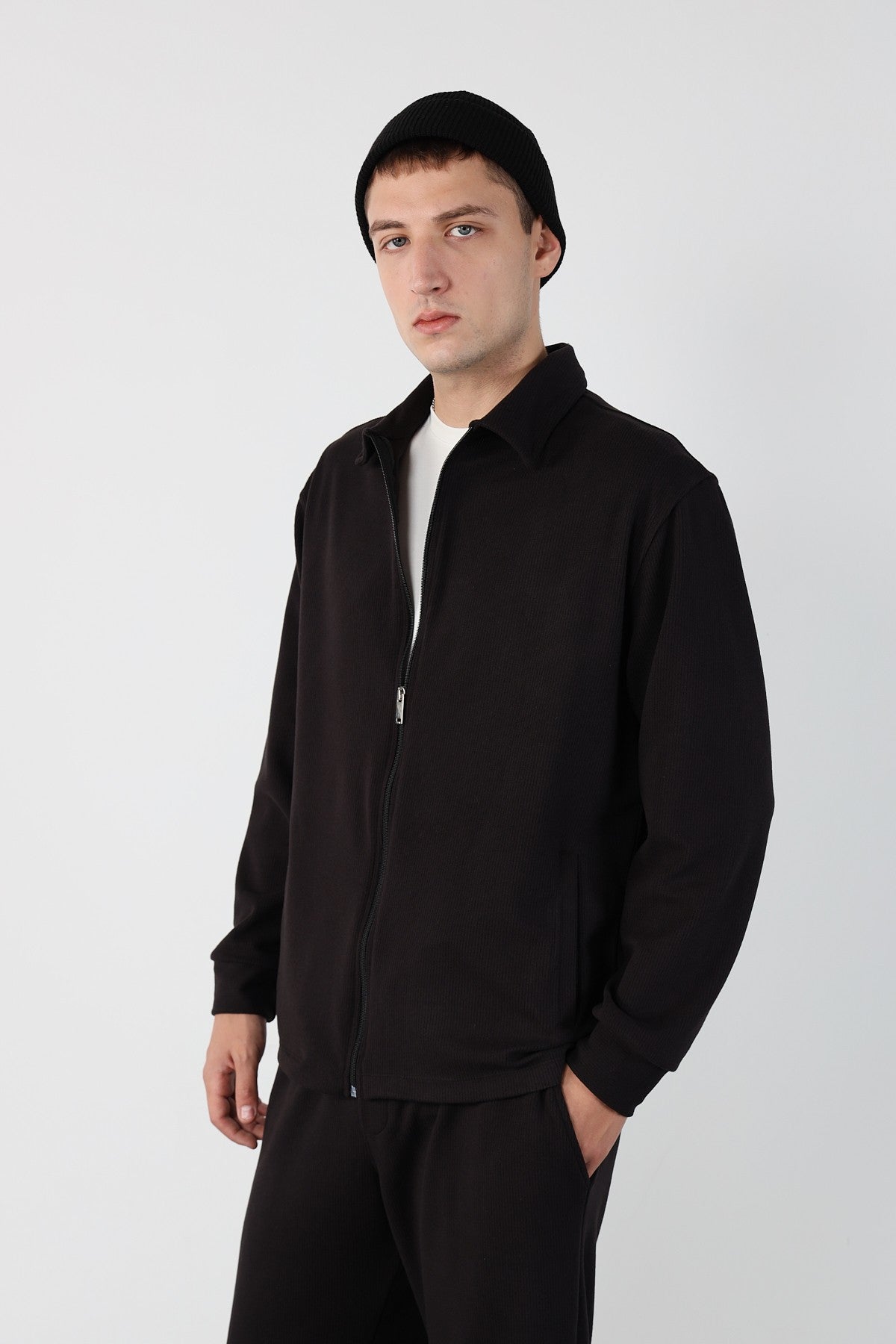 Oversize Zippered Ottoman Sweatshirt