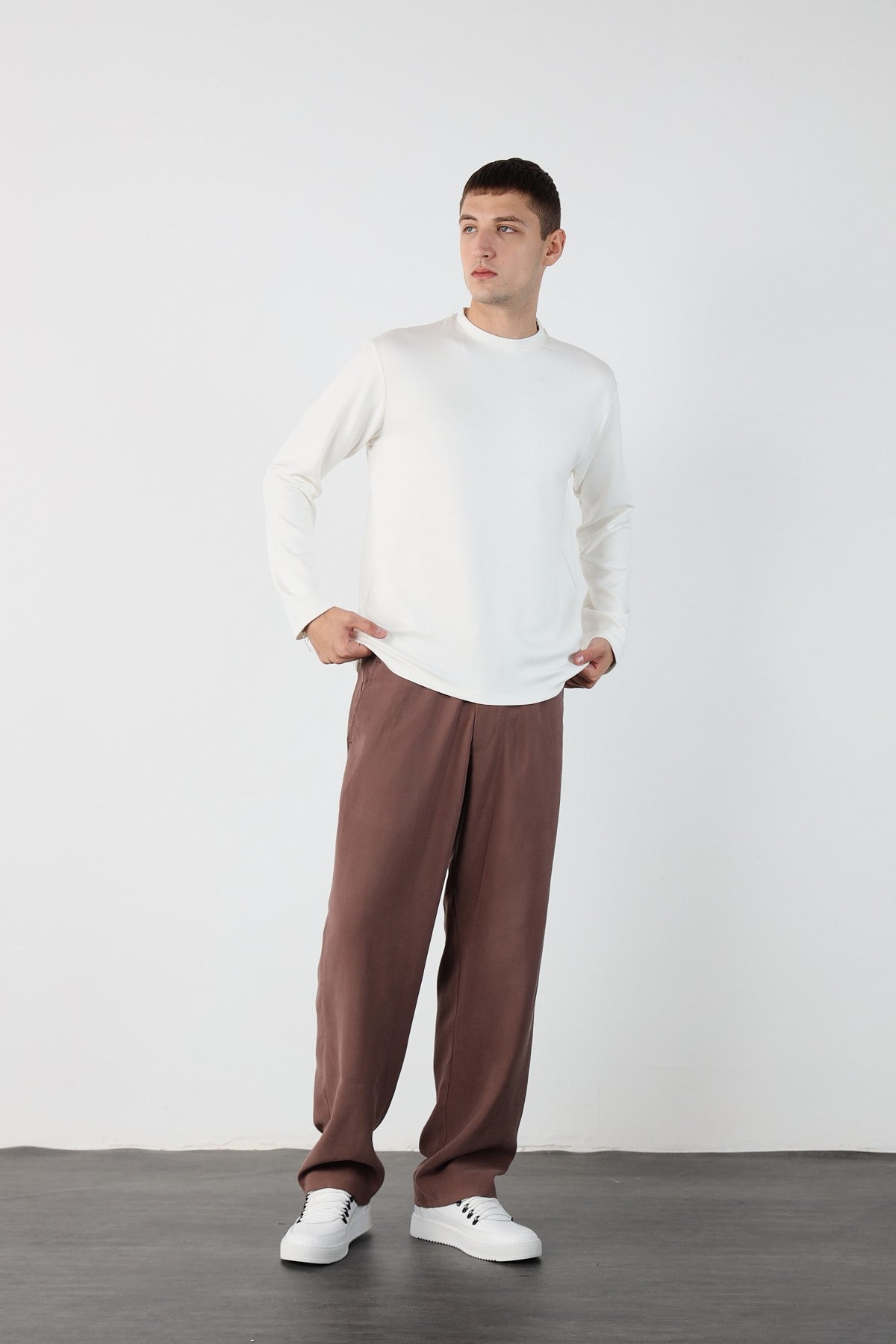 Regular Flexible Modal Fabric Mens Sweatshirt