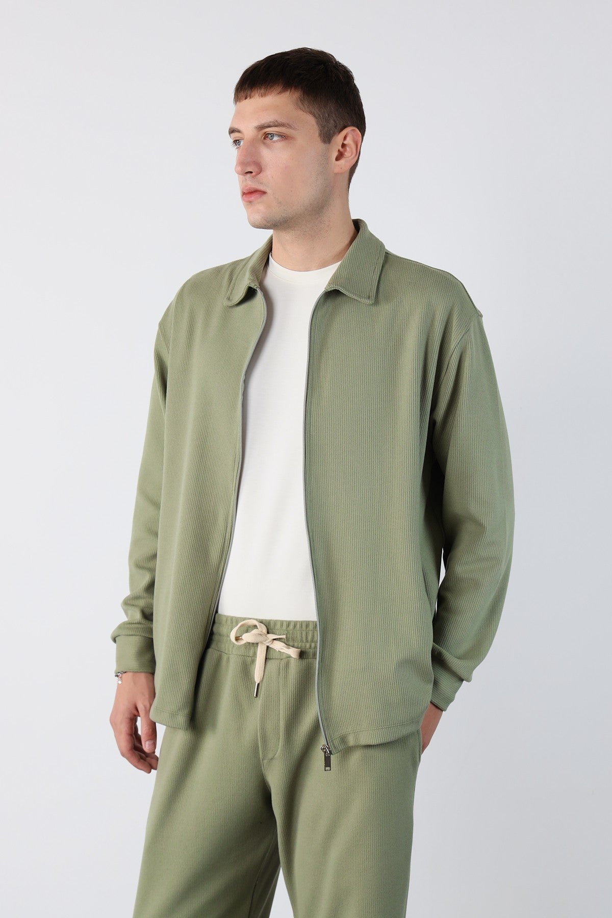 Oversize Zippered Ottoman Sweatshirt