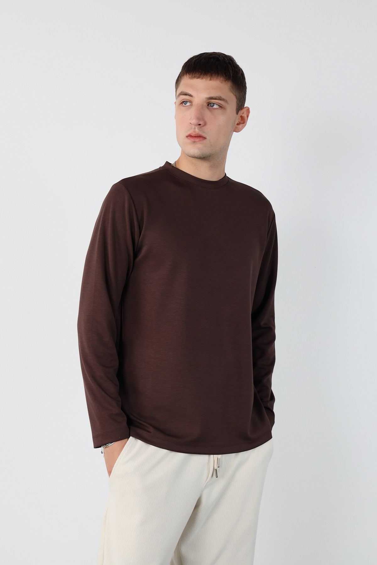 Regular Flexible Modal Fabric Mens Sweatshirt