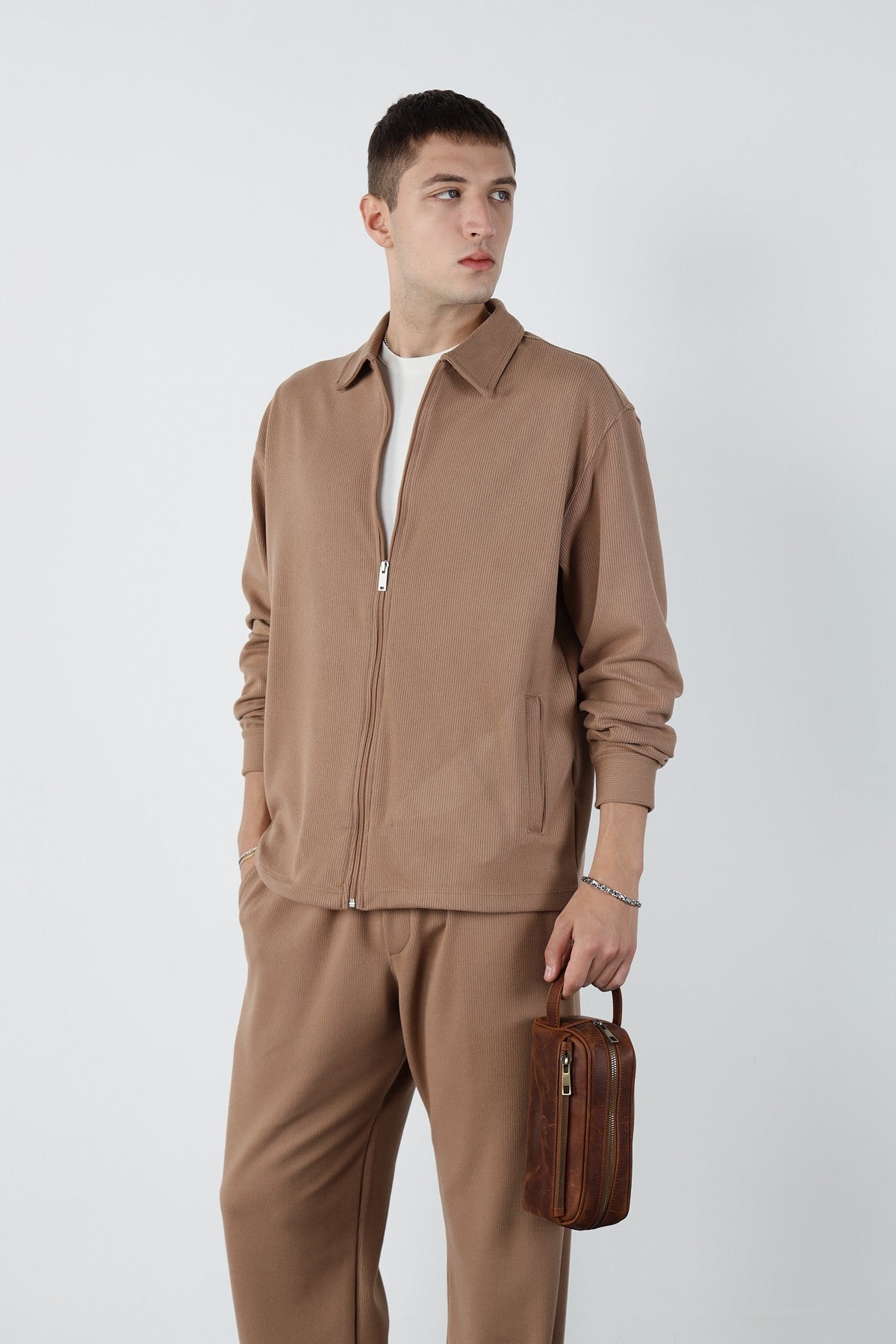 Oversize Zippered Ottoman Sweatshirt