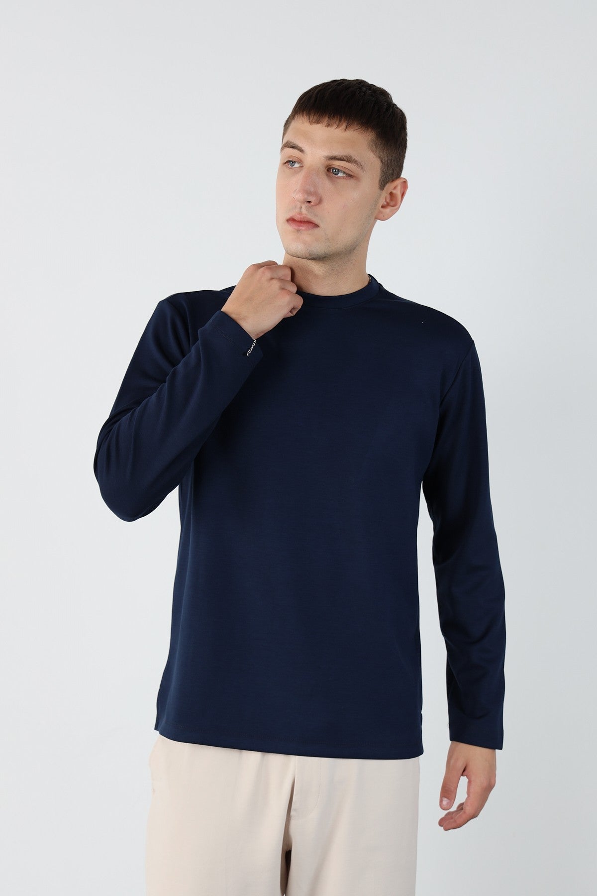 Regular Flexible Modal Fabric Mens Sweatshirt