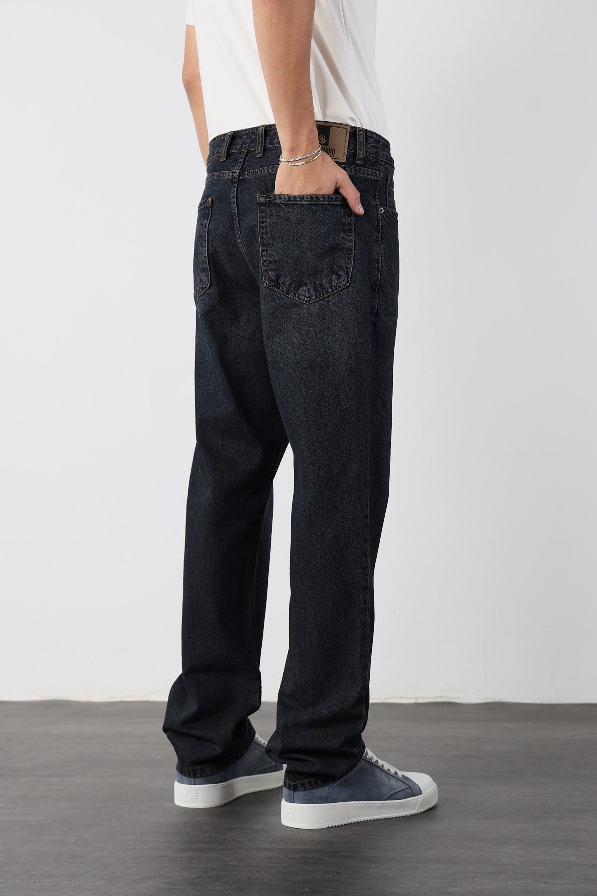 Mens Denim Baggy Trousers