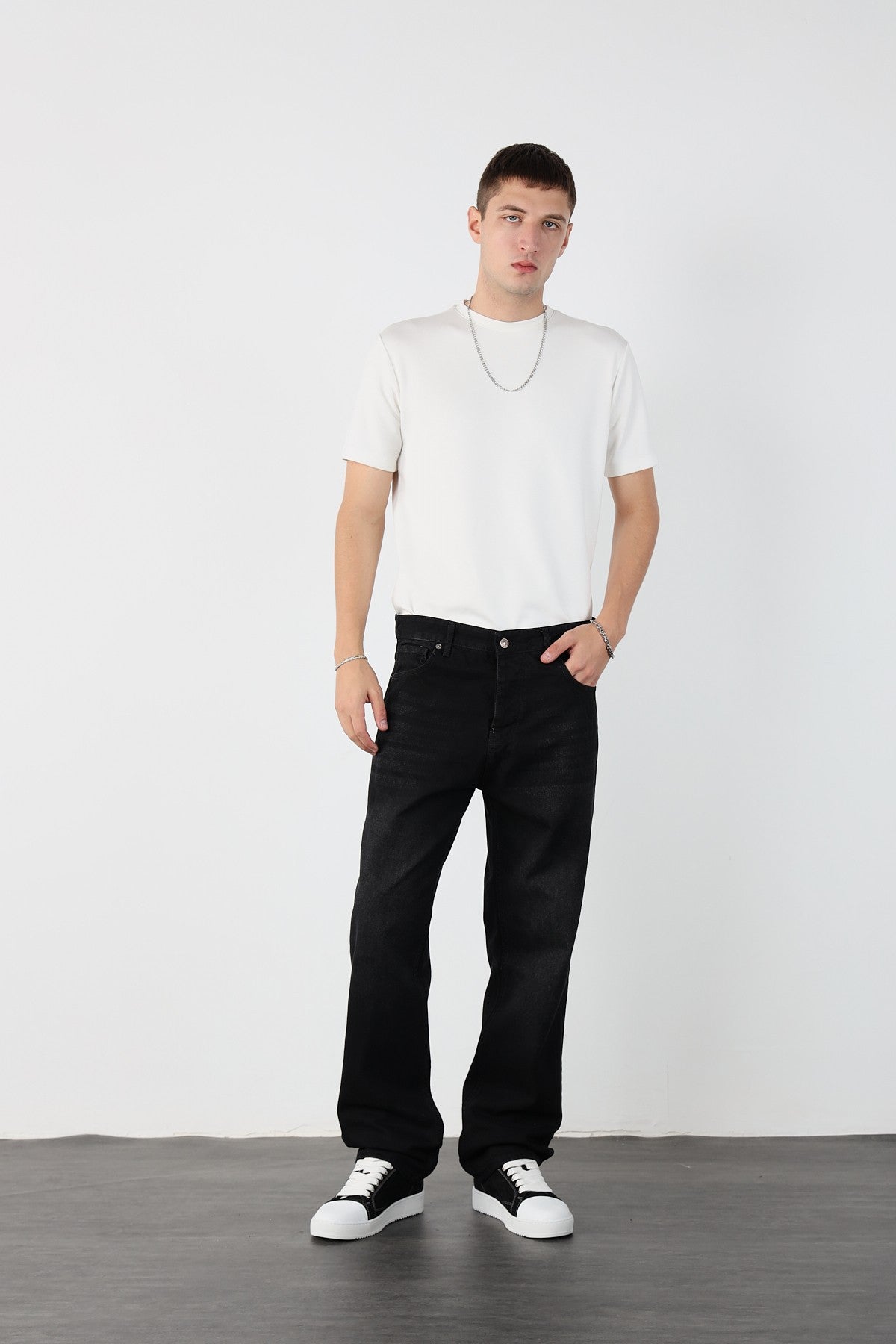 Mens Denim Baggy Trousers