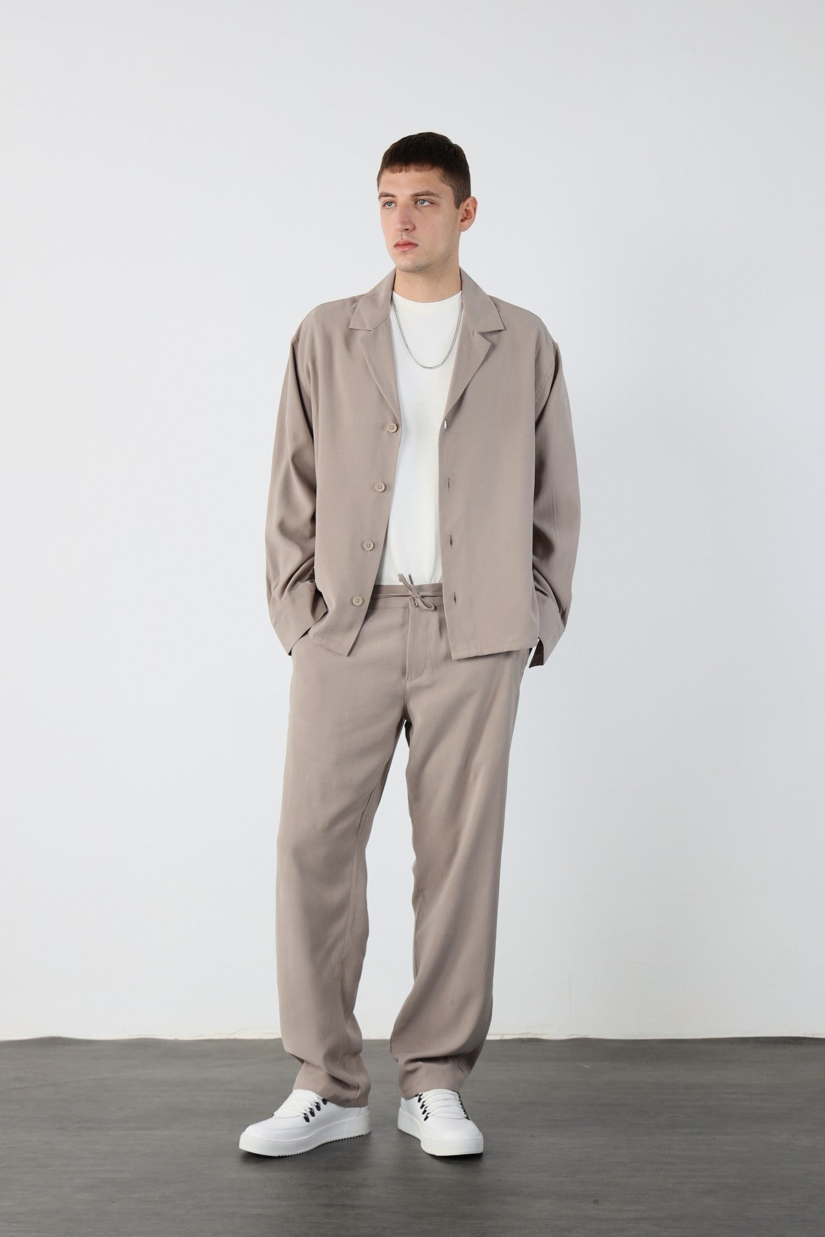 Baggy Modal Fabric Mens Trousers