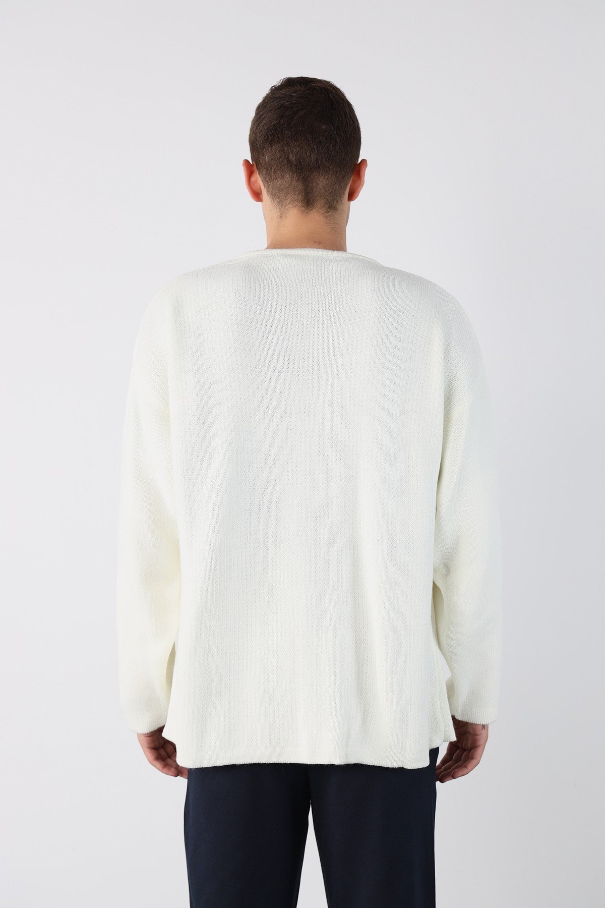 Oversize Buttoned Knit Cardigan