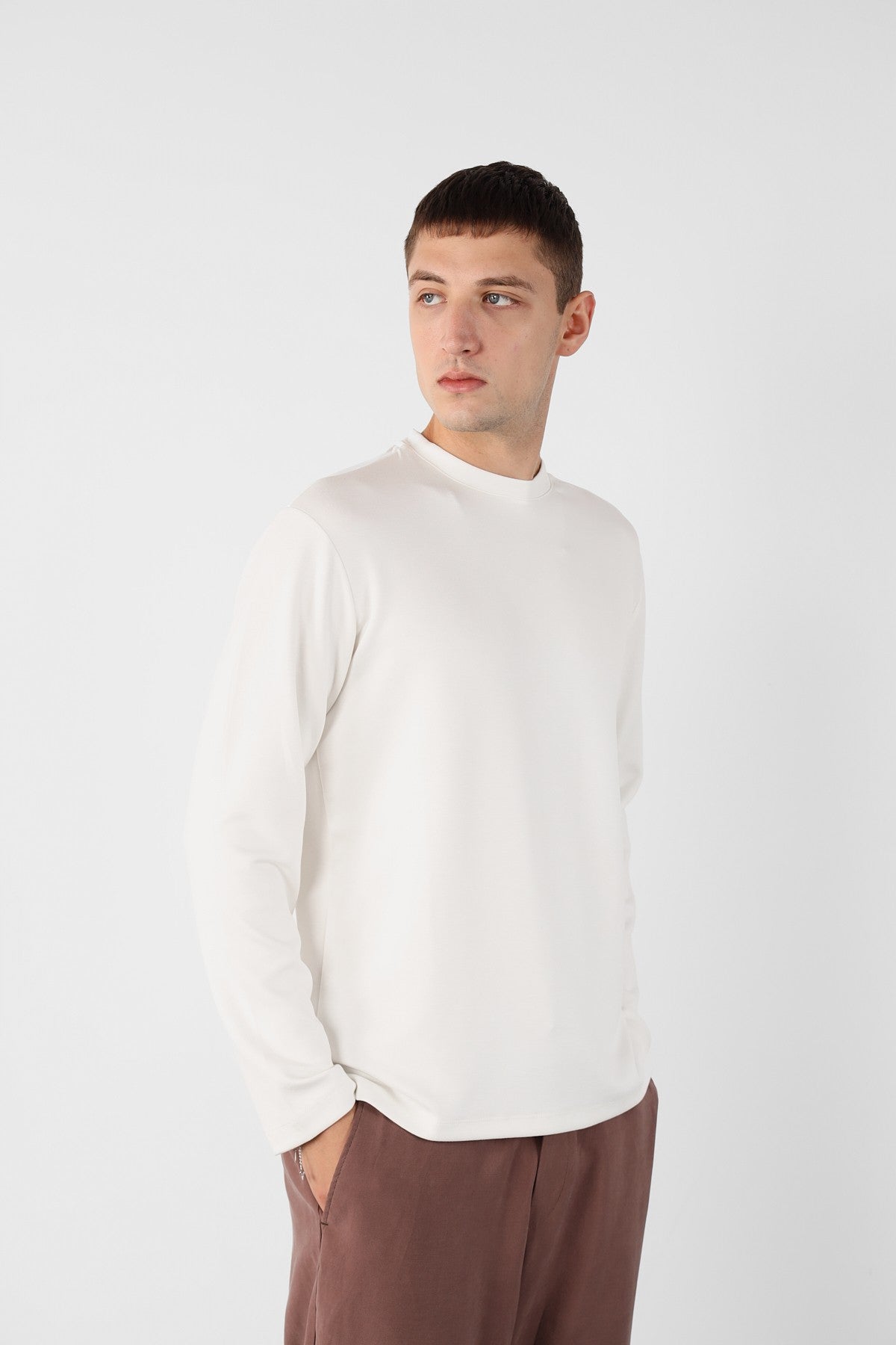 Regular Flexible Modal Fabric Mens Sweatshirt