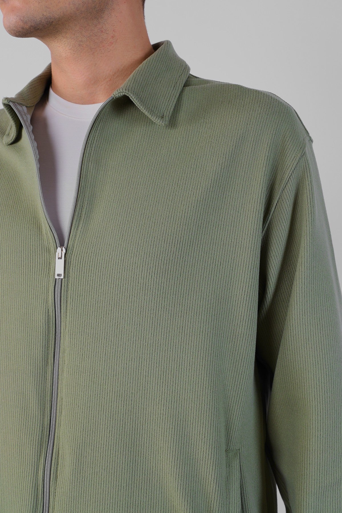 Oversize Zippered Ottoman Sweatshirt