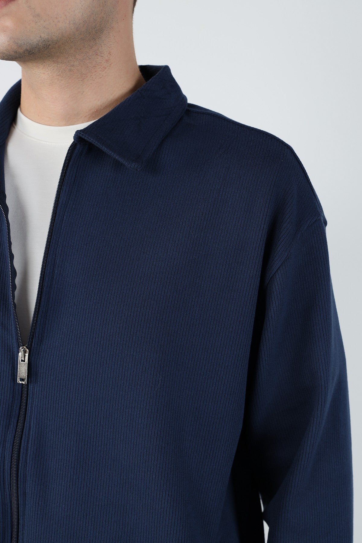 Oversize Zippered Ottoman Sweatshirt