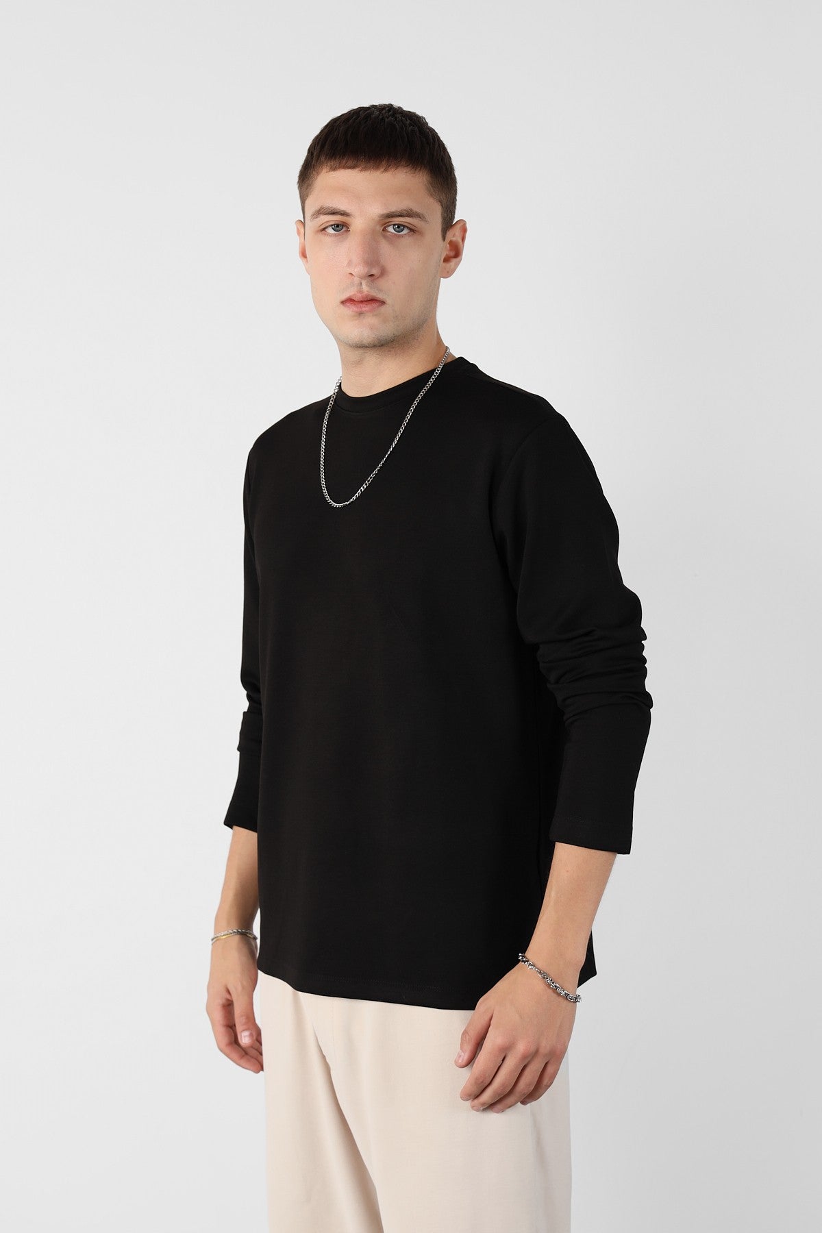 Regular Flexible Modal Fabric Mens Sweatshirt
