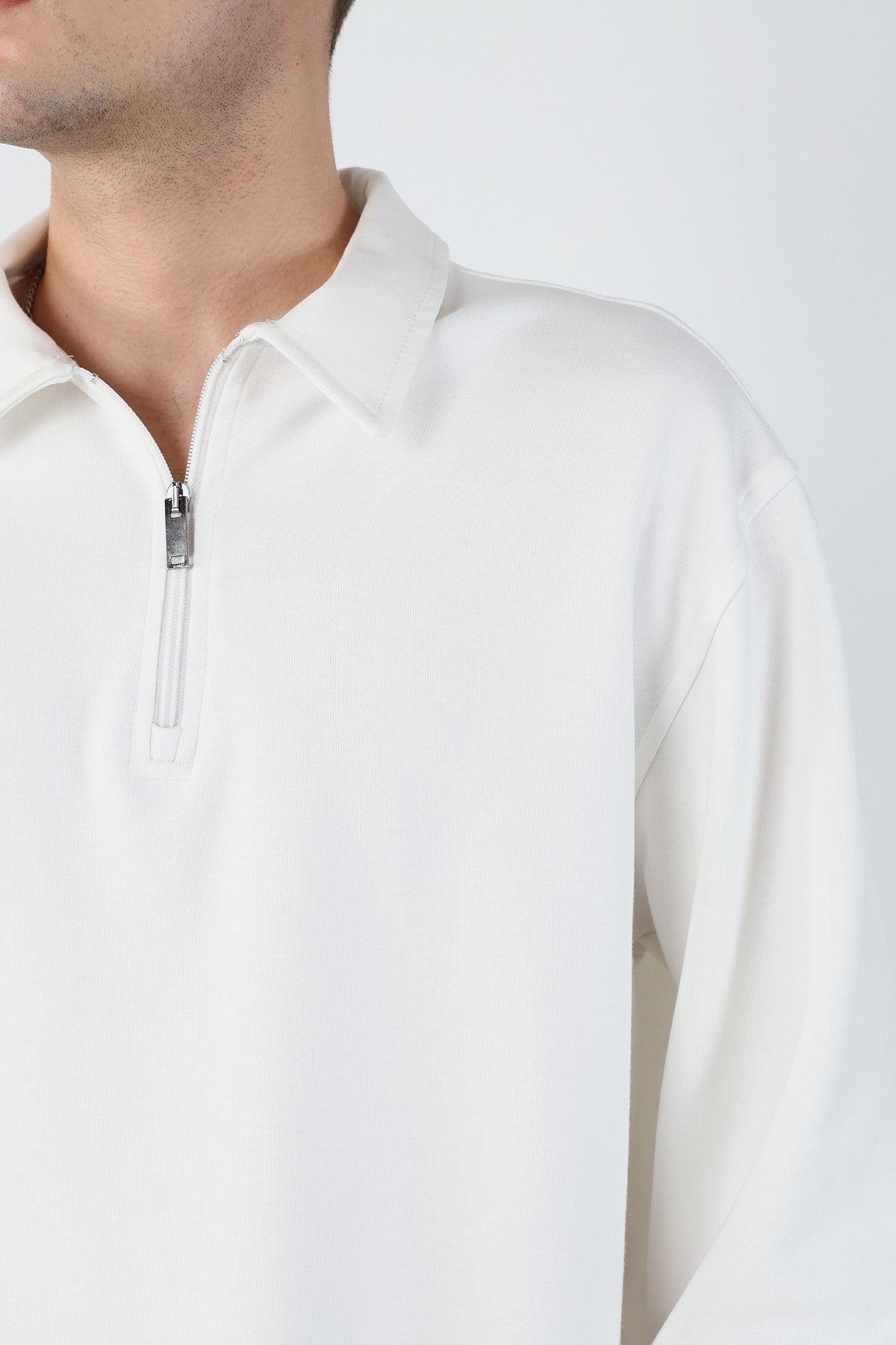 Half Zipper Oversize Mens Sweatshirt