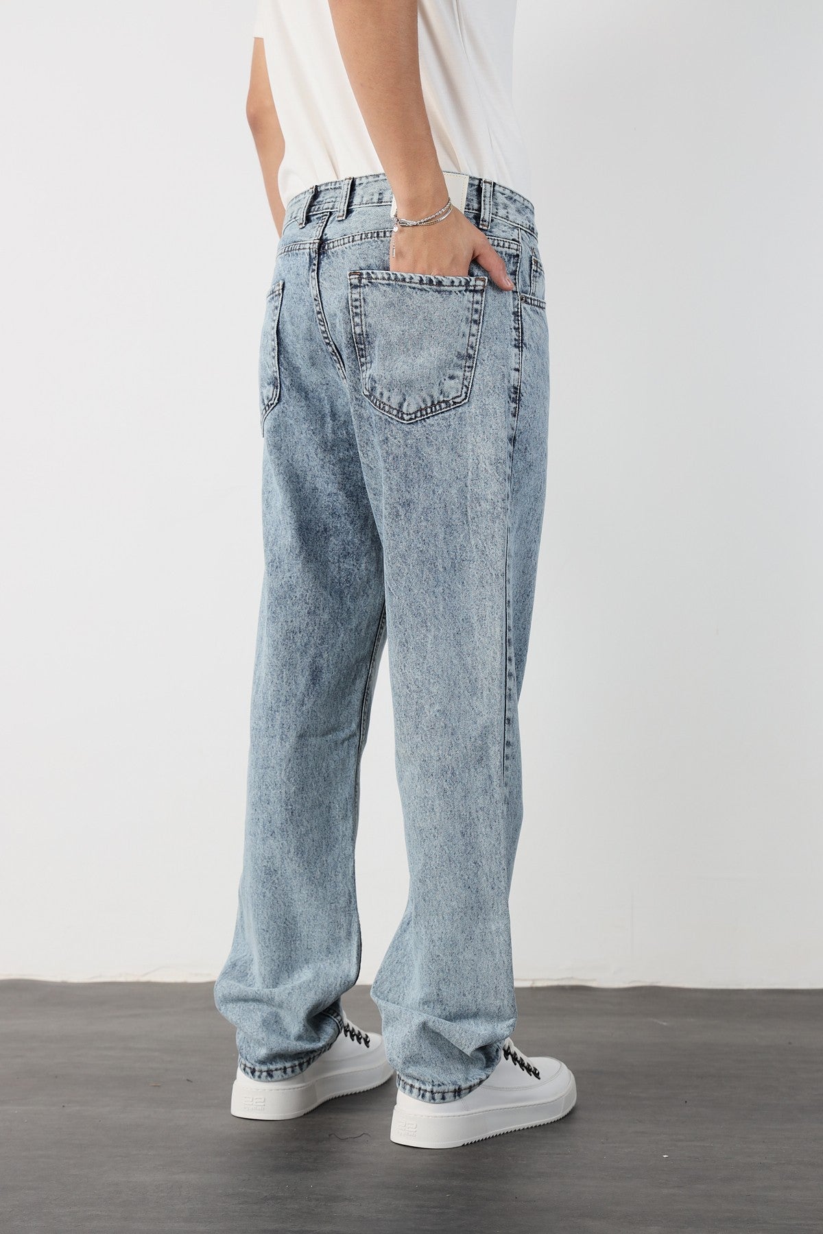Mens Denim Baggy Trousers