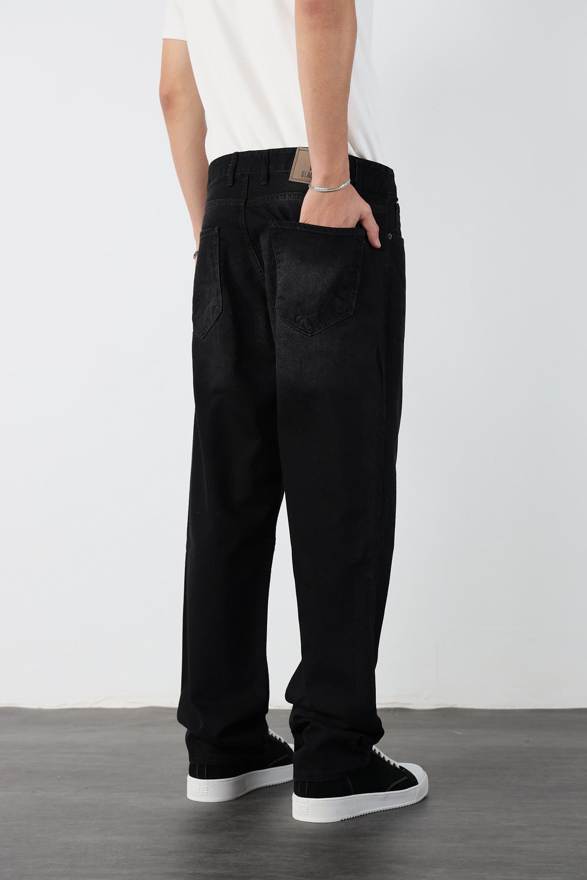 Mens Denim Baggy Trousers