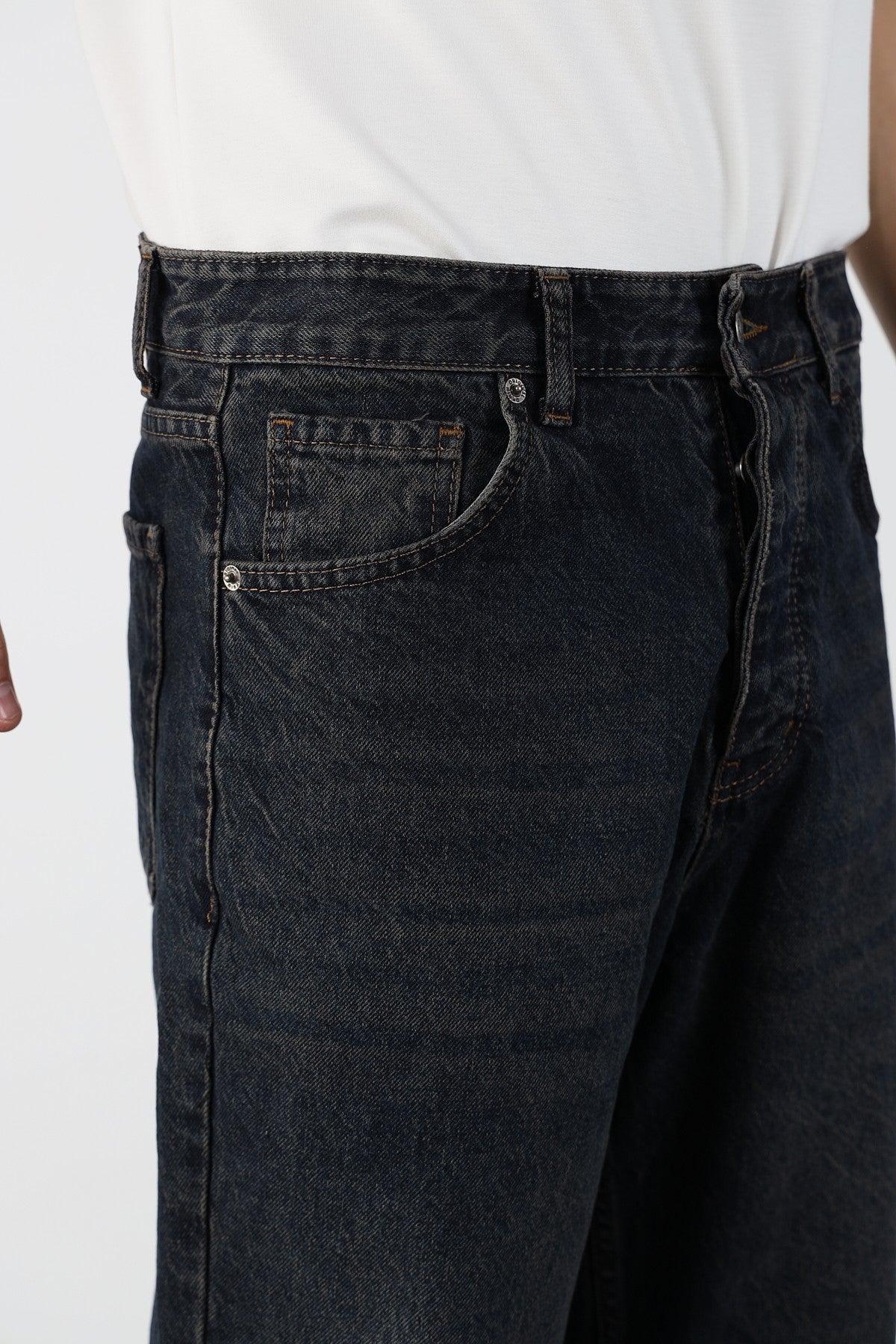 Mens Denim Baggy Trousers