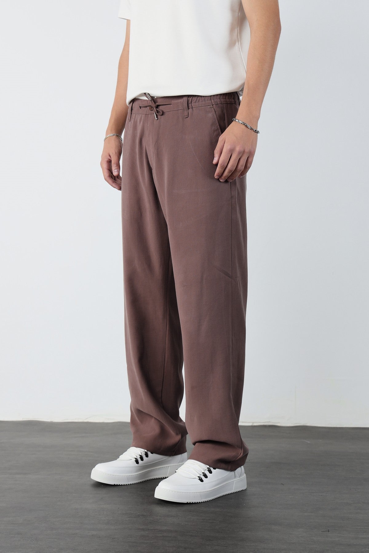 Baggy Modal Fabric Mens Trousers
