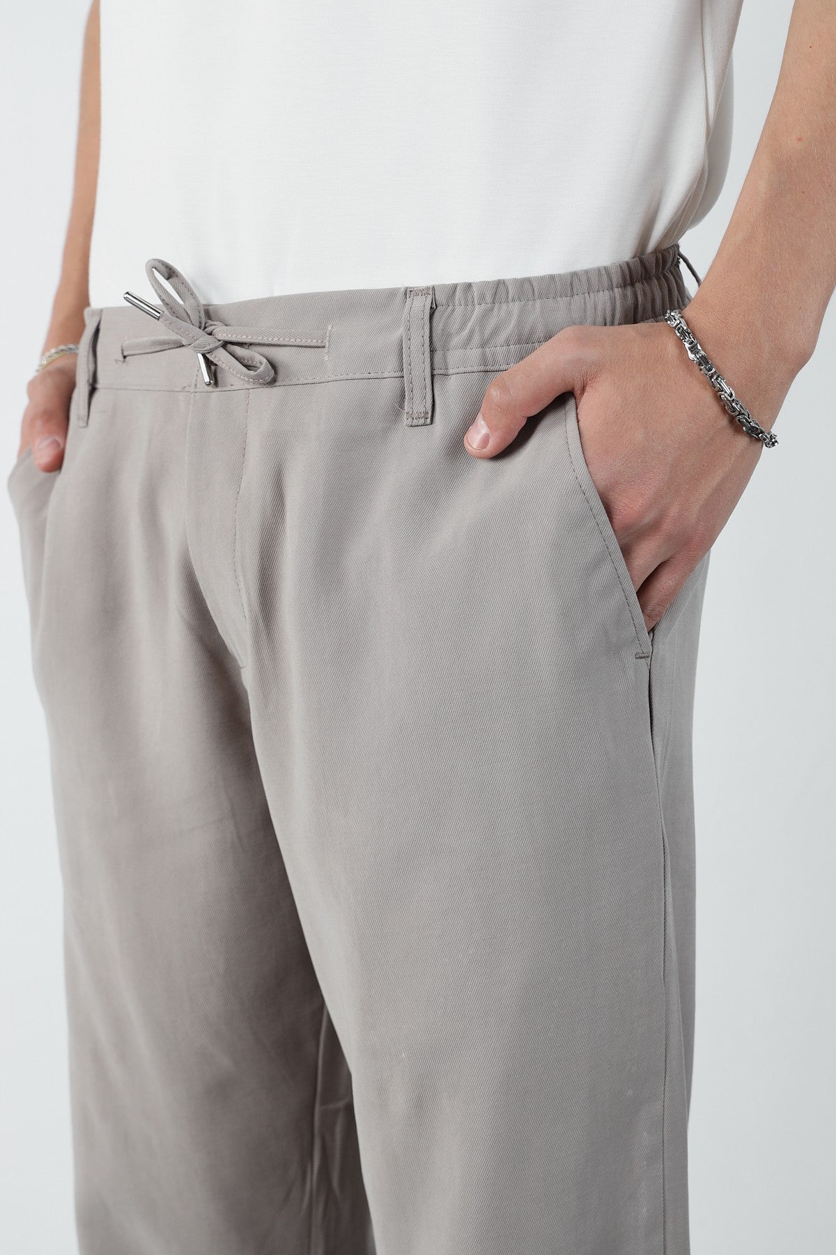 Baggy Modal Fabric Mens Trousers