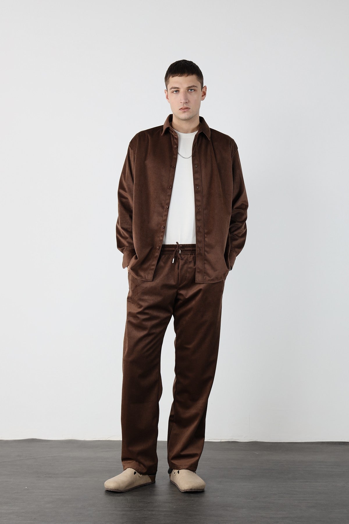 Thin Corduroy Baggy Trousers