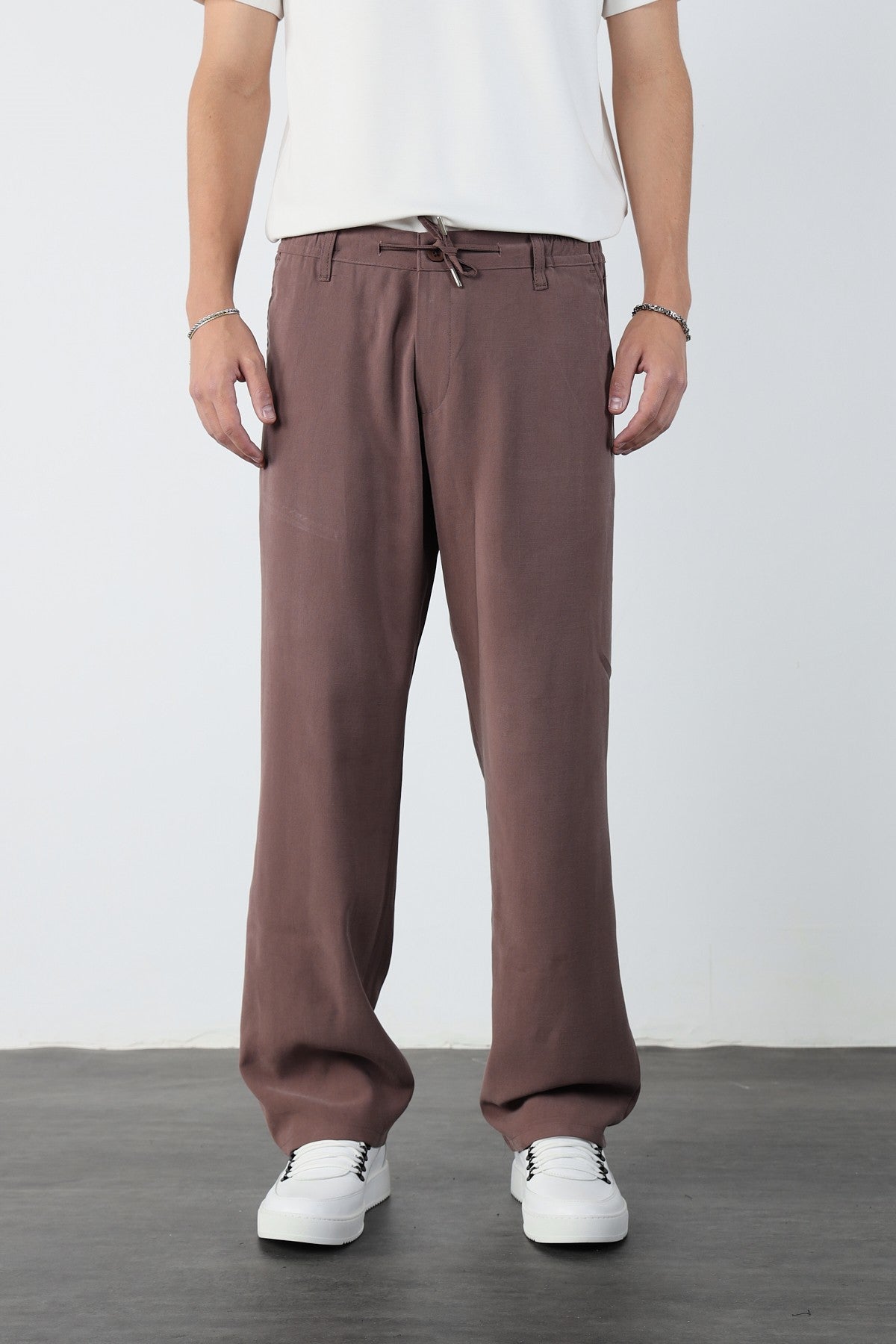 Baggy Modal Fabric Mens Trousers