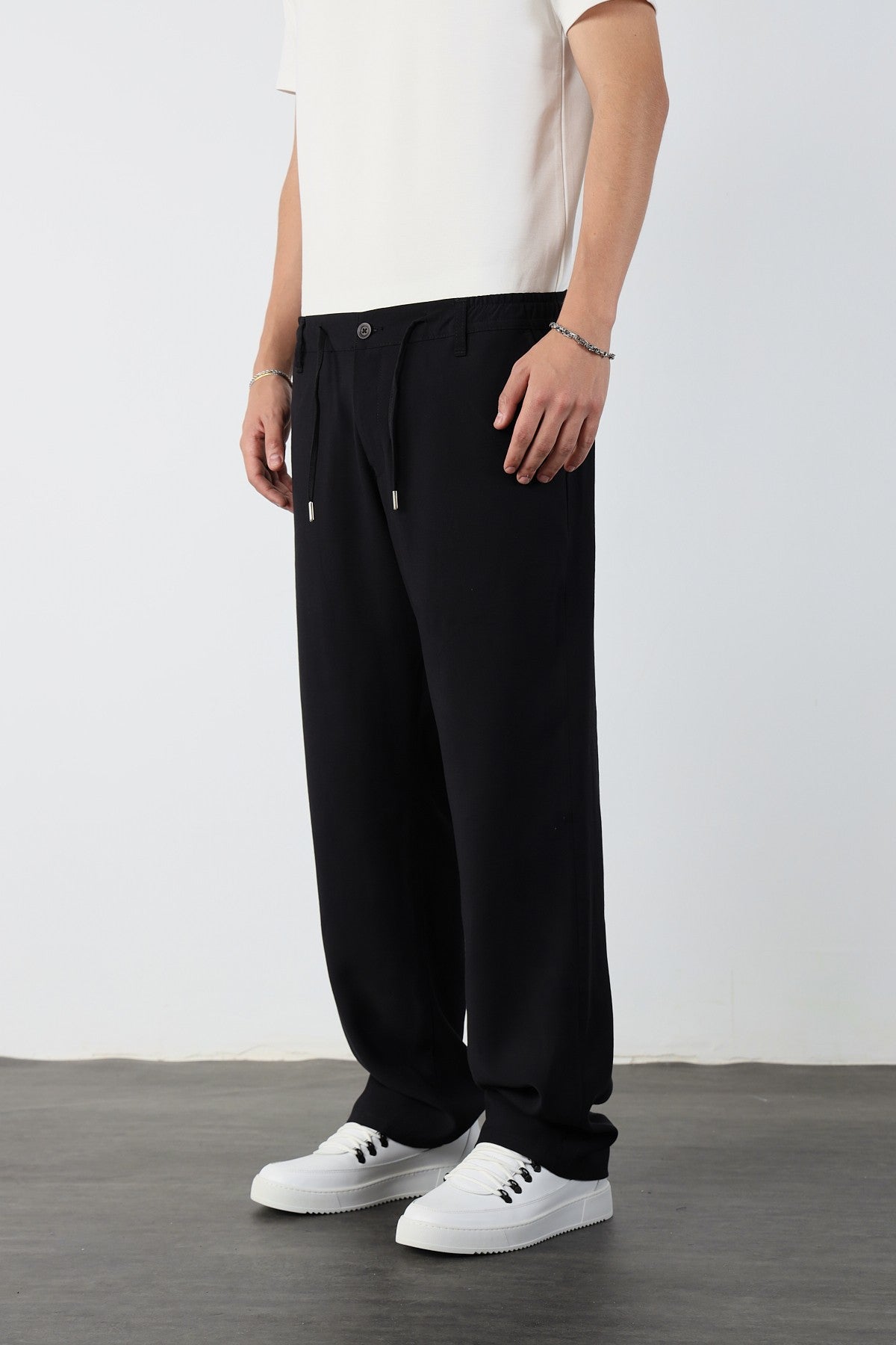 Baggy Modal Fabric Mens Trousers