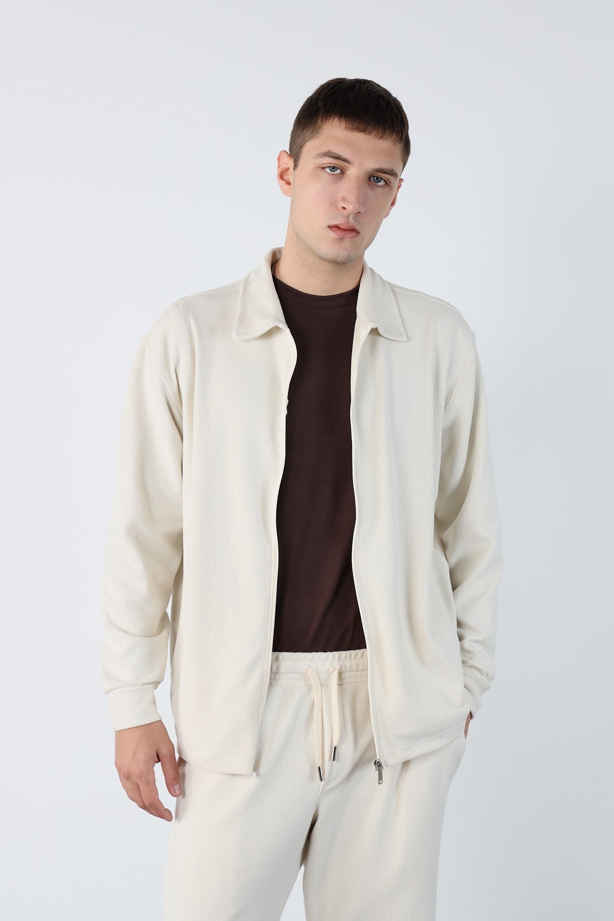 Oversize Zippered Ottoman Sweatshirt