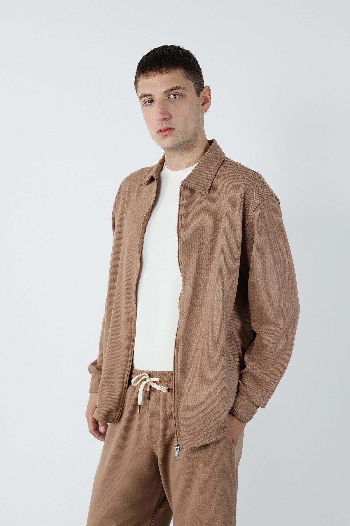 Oversize Zippered Ottoman Sweatshirt