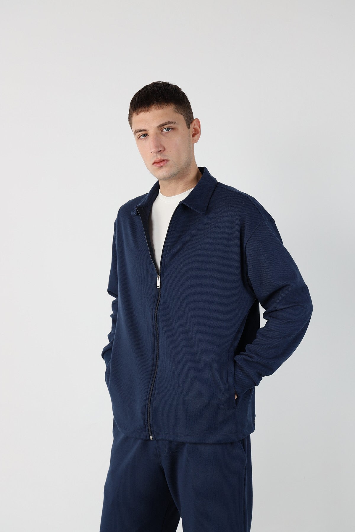 Oversize Zippered Ottoman Sweatshirt