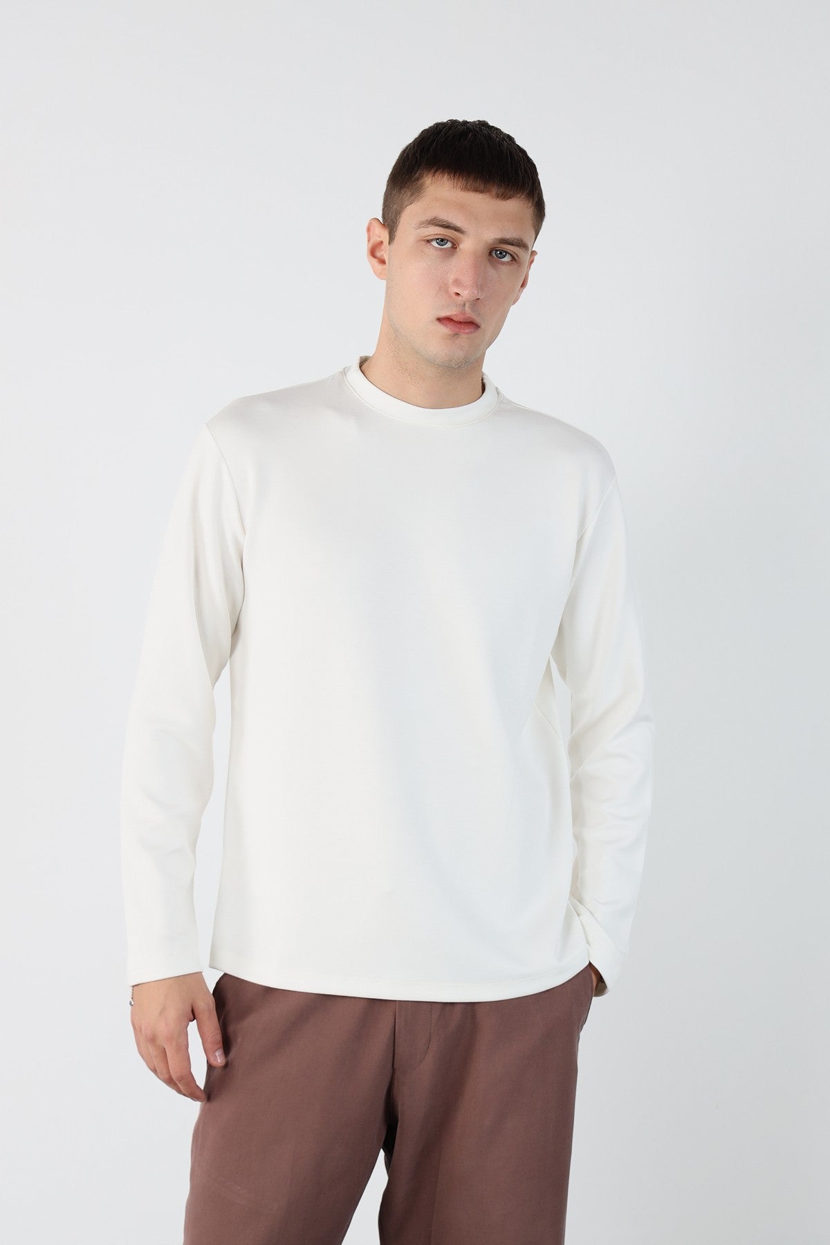 Regular Flexible Modal Fabric Mens Sweatshirt