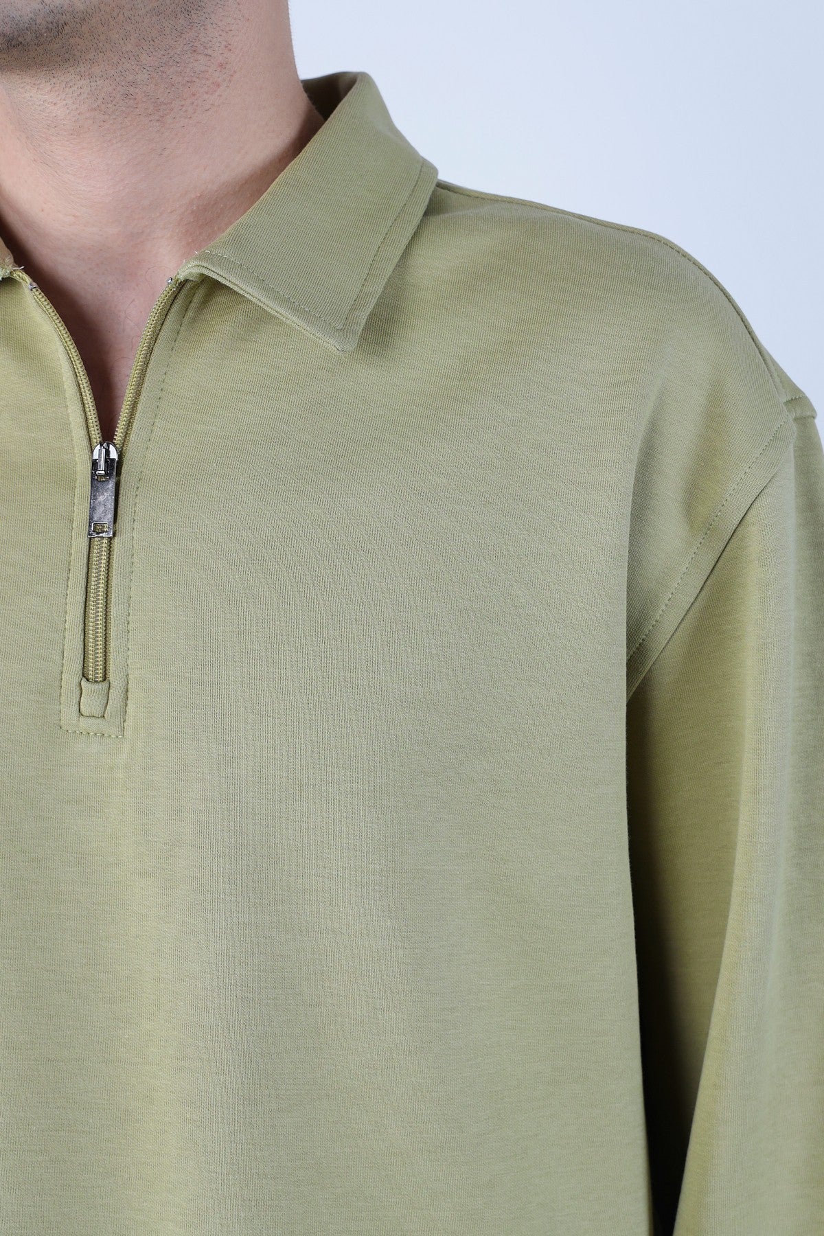 Half Zipper Oversize Mens Sweatshirt