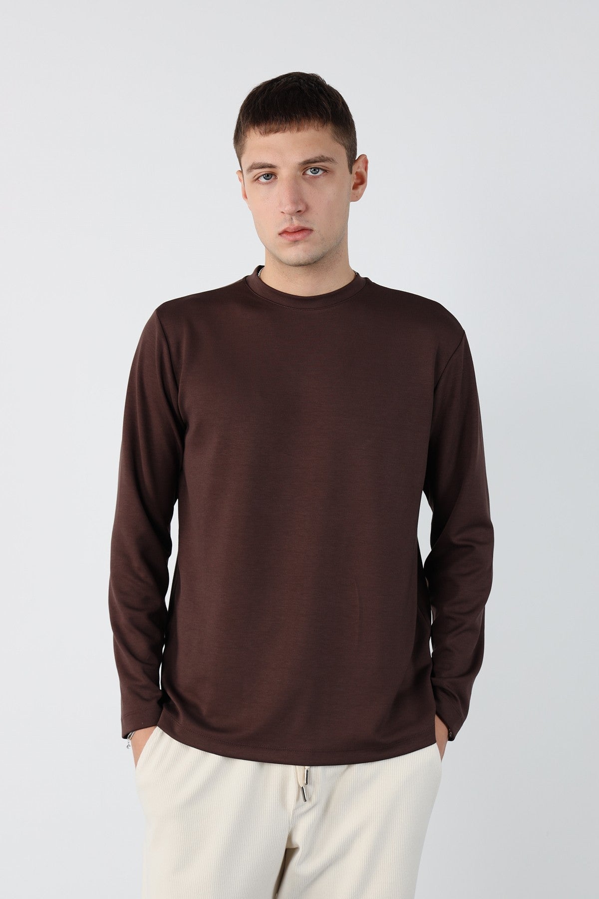 Regular Flexible Modal Fabric Mens Sweatshirt