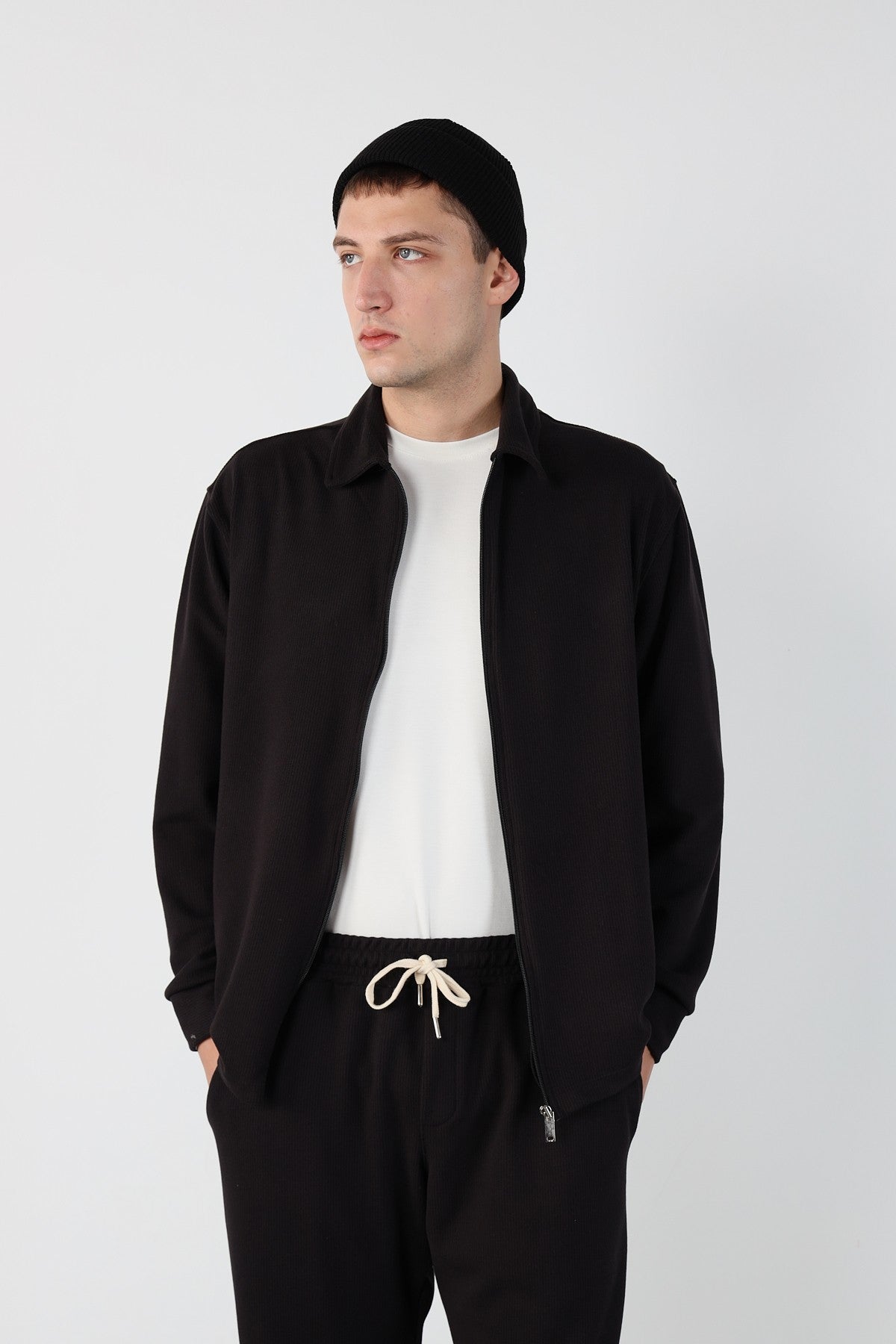 Oversize Zippered Ottoman Sweatshirt