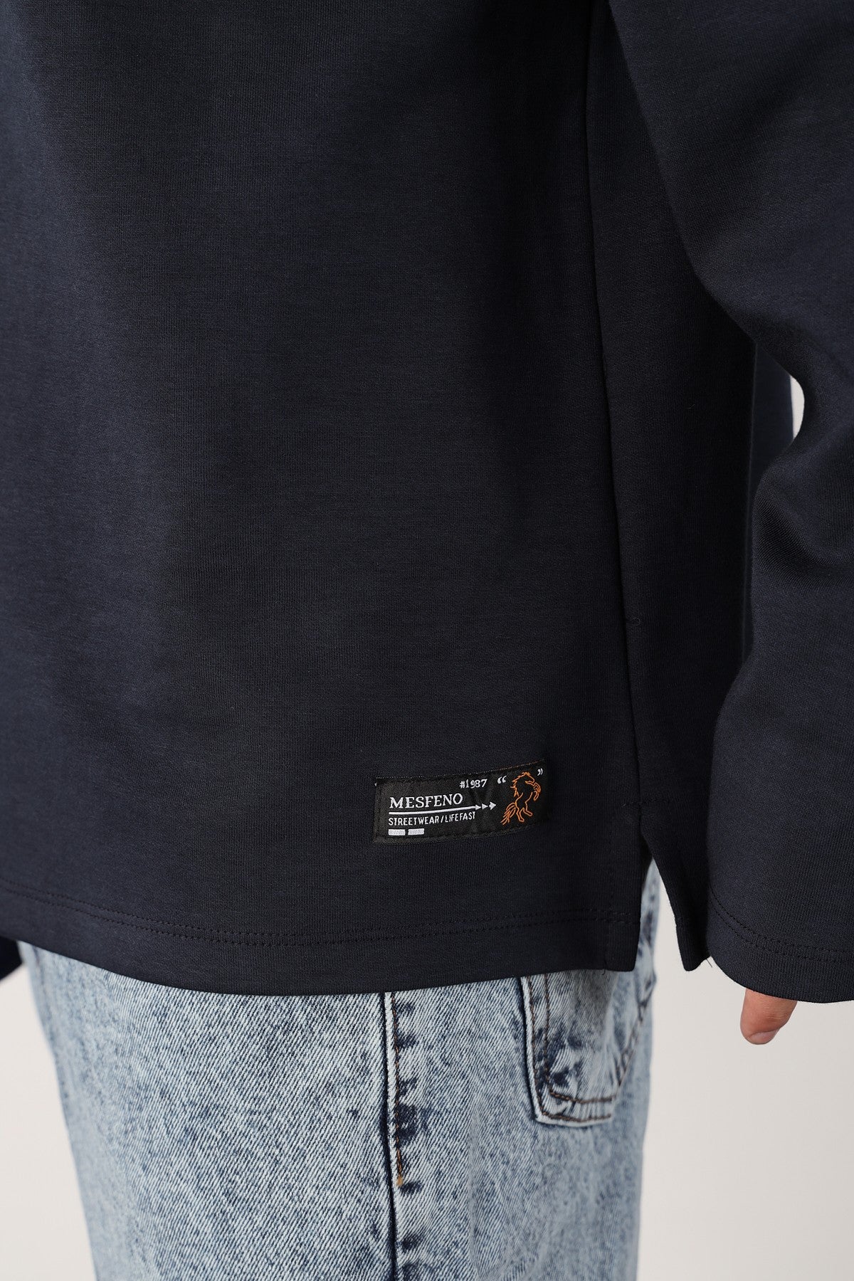 Half Zipper Oversize Mens Sweatshirt