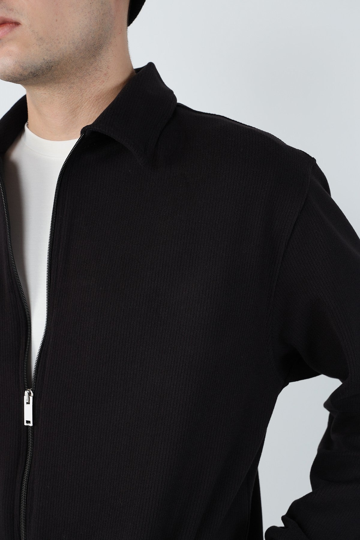 Oversize Zippered Ottoman Sweatshirt