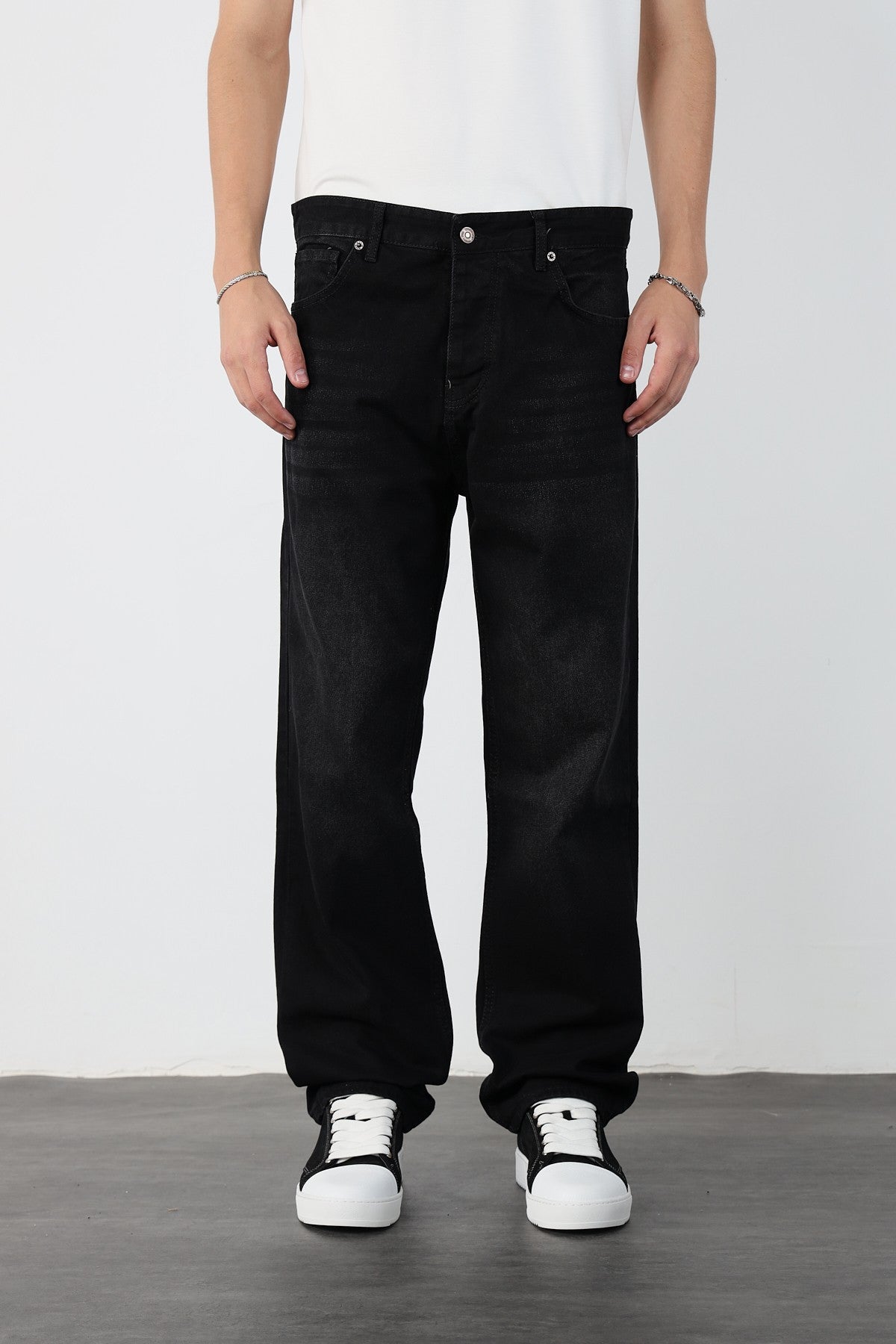 Mens Denim Baggy Trousers
