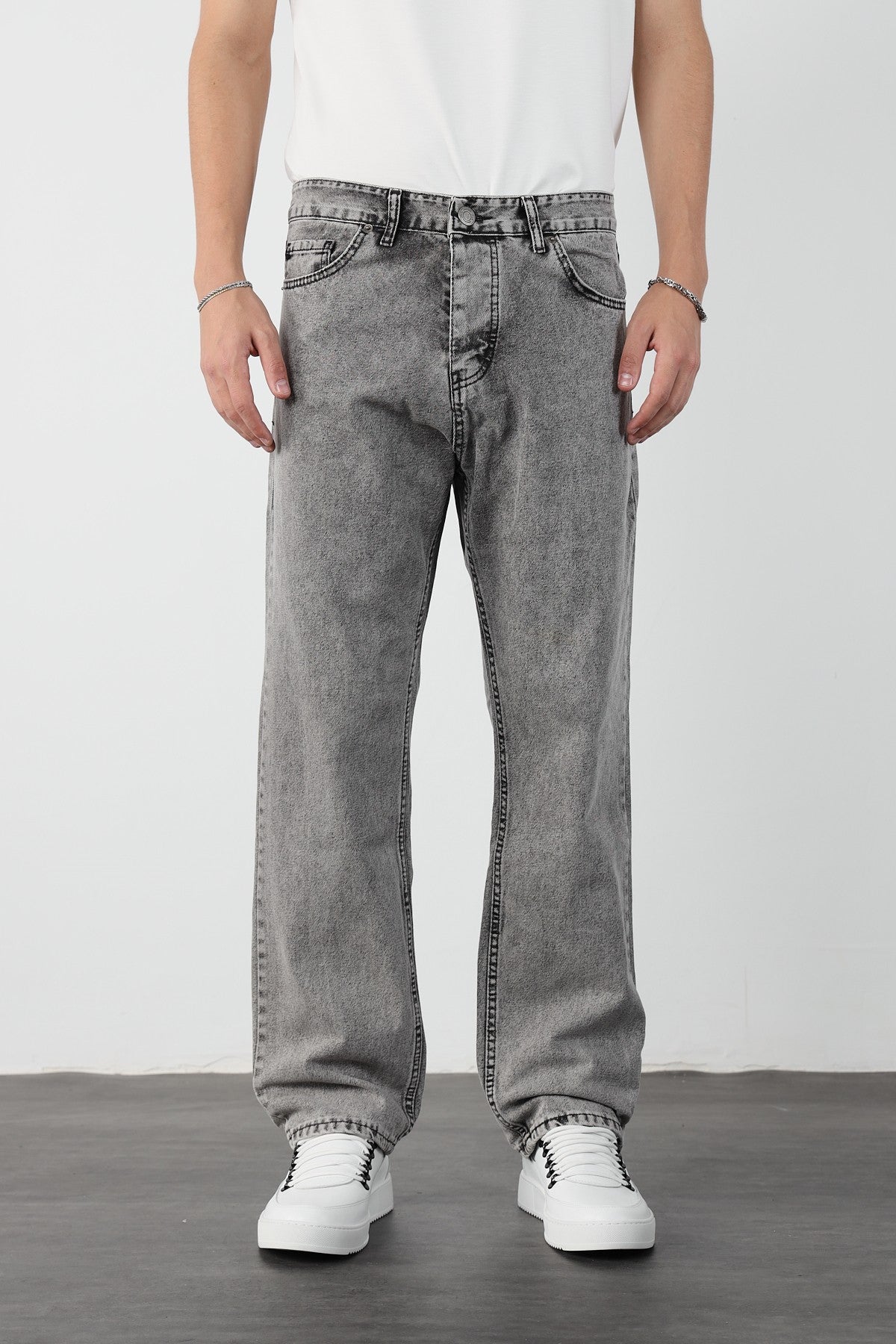 Mens Denim Baggy Trousers