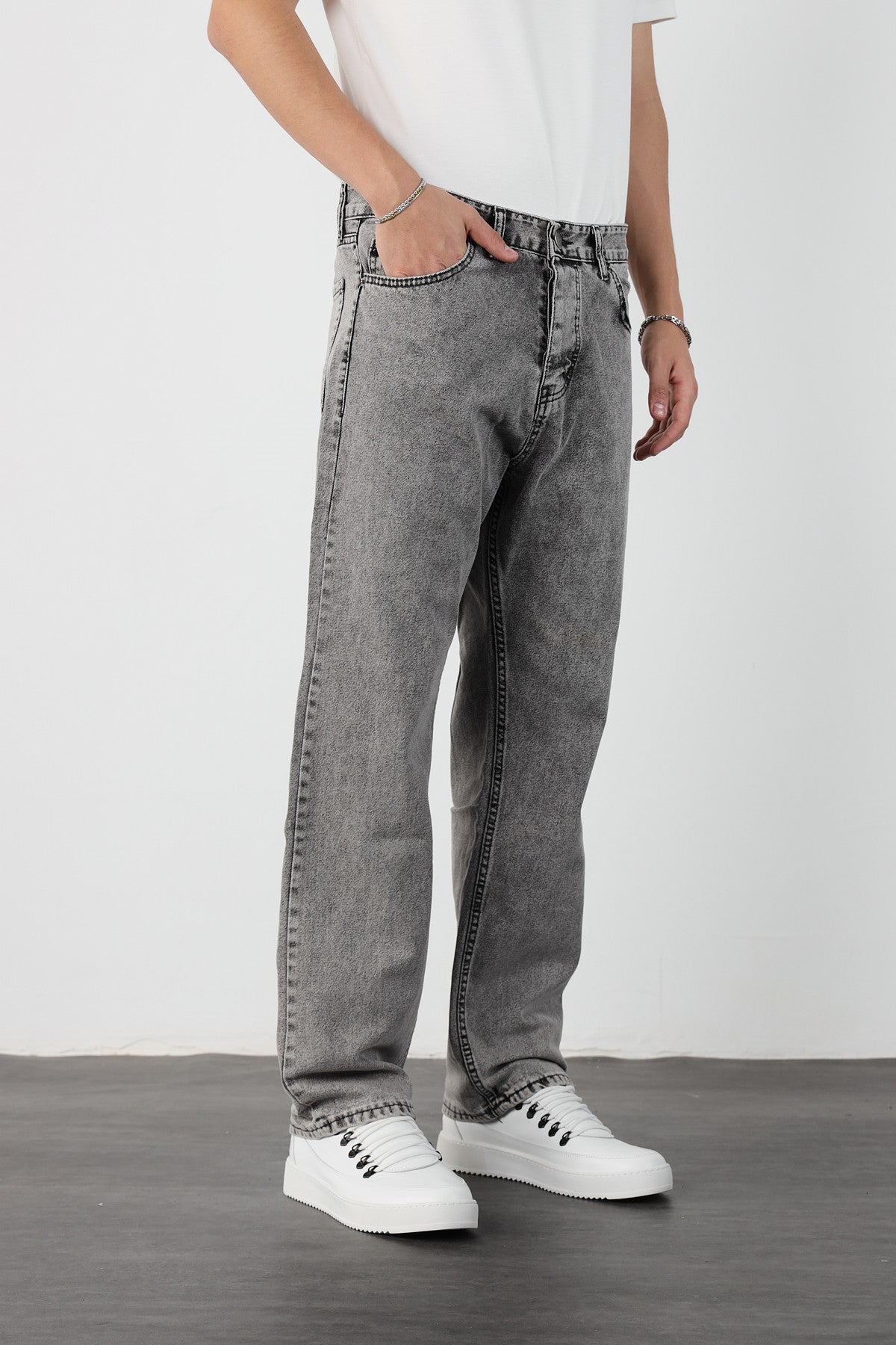 Mens Denim Baggy Trousers
